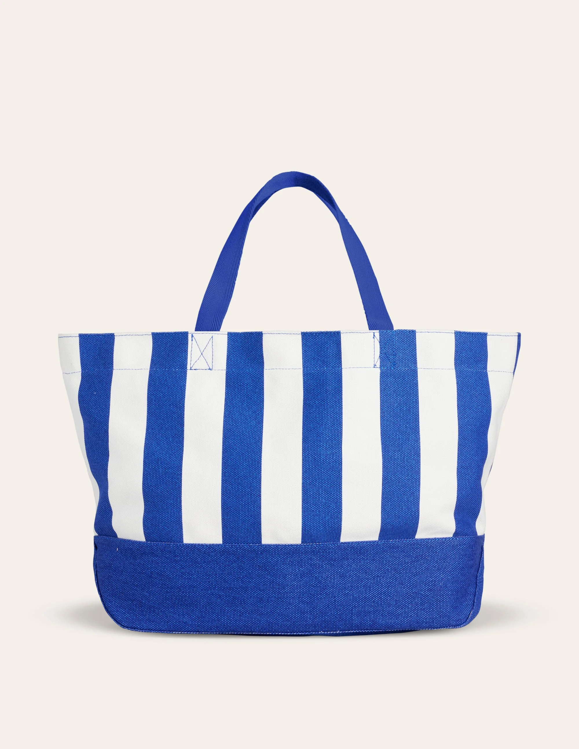 Relaxed Canvas Tote Bag-Blue Stripe - Image 3
