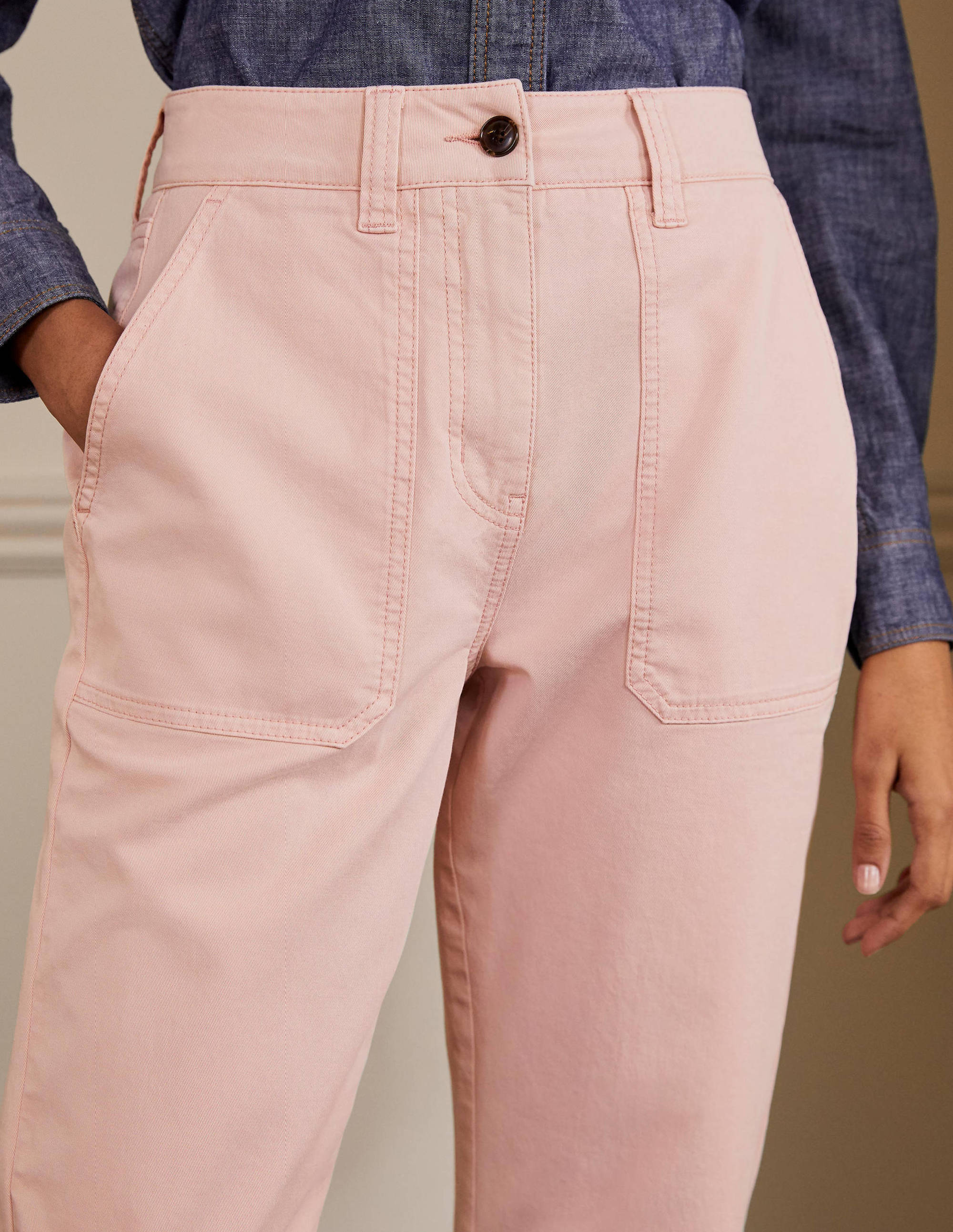 Relaxed Chino Pants-Milkshake - Image 4
