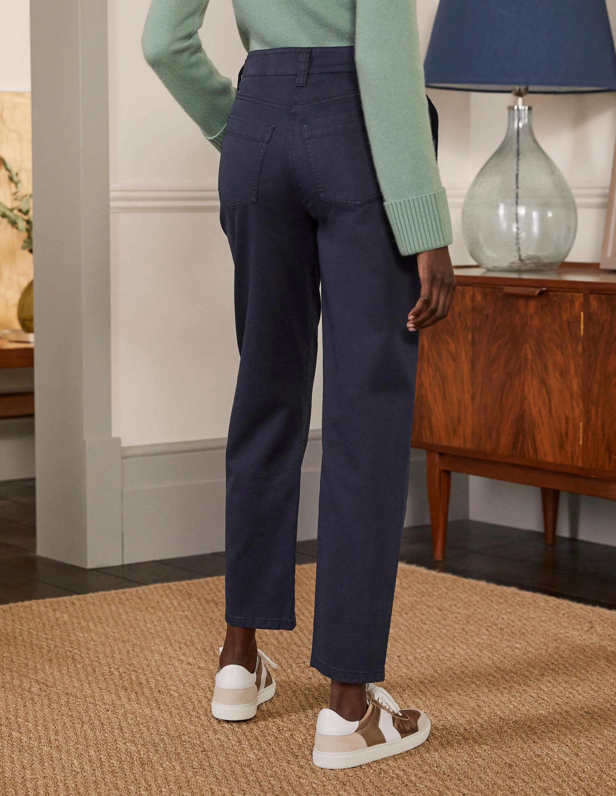 Relaxed Chino Pants-Navy - Image 4
