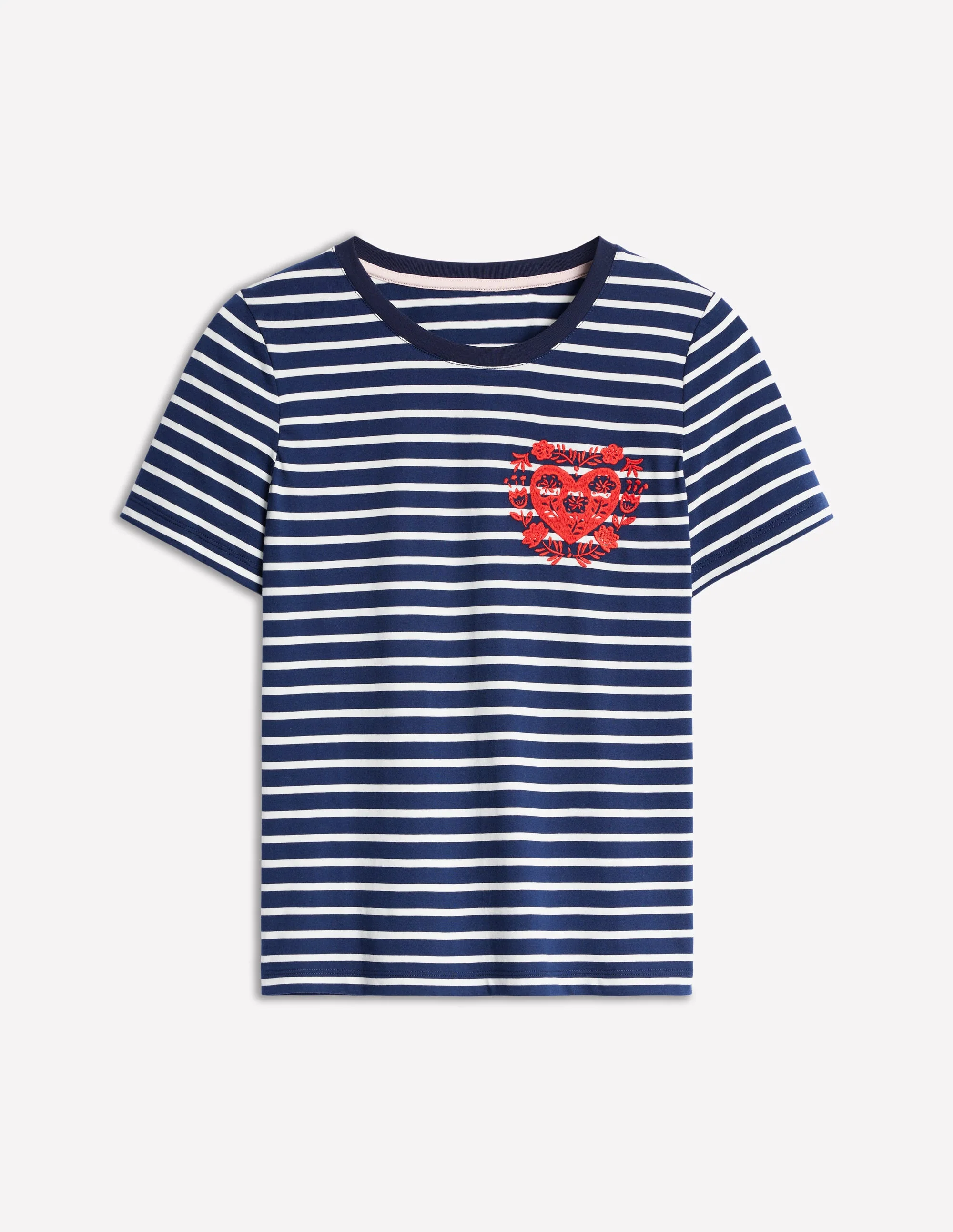 Relaxed Novelty T-Shirt-French Navy, Hearts - Image 5