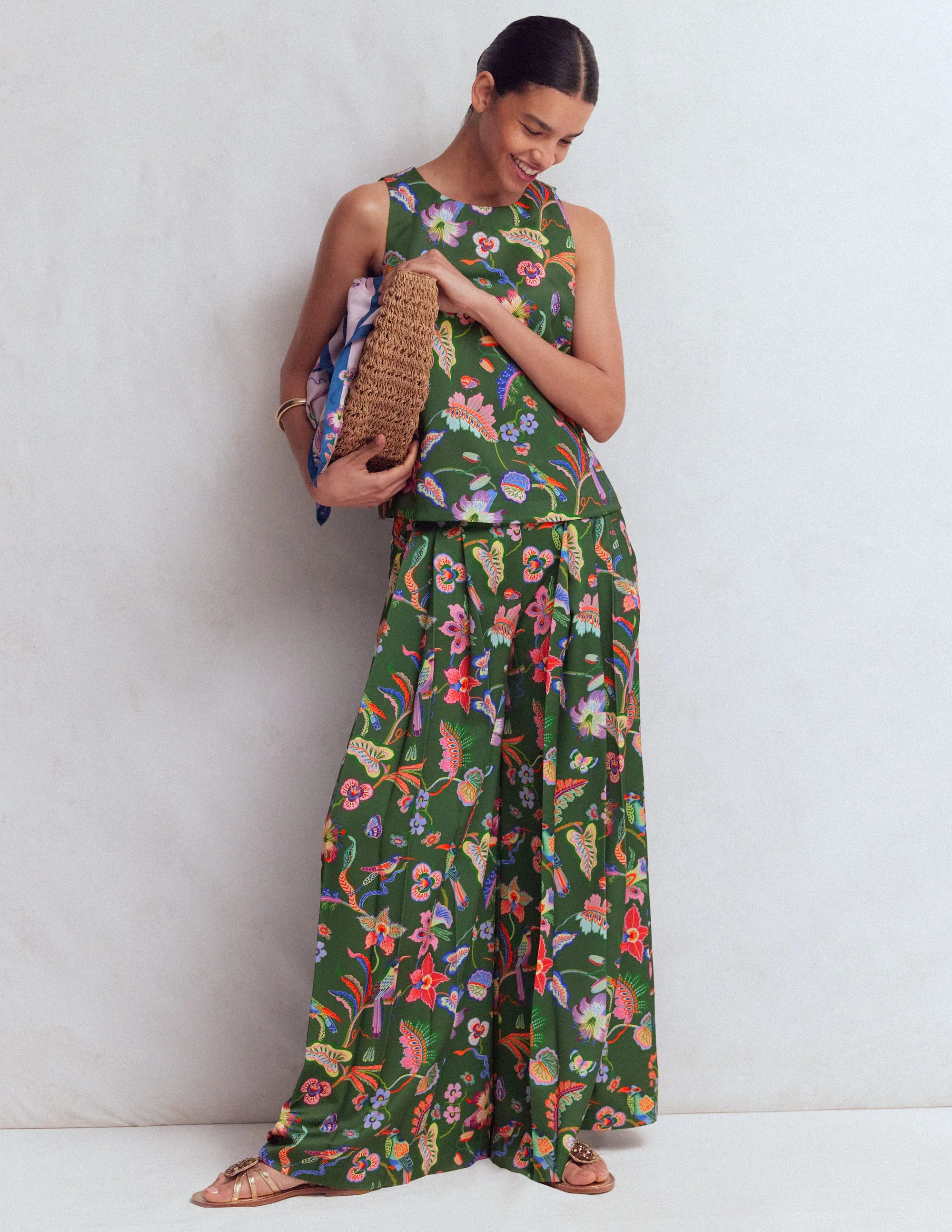 Relaxed Sleeveless Shell Top-Multi, Orchid Canopy - Image 5
