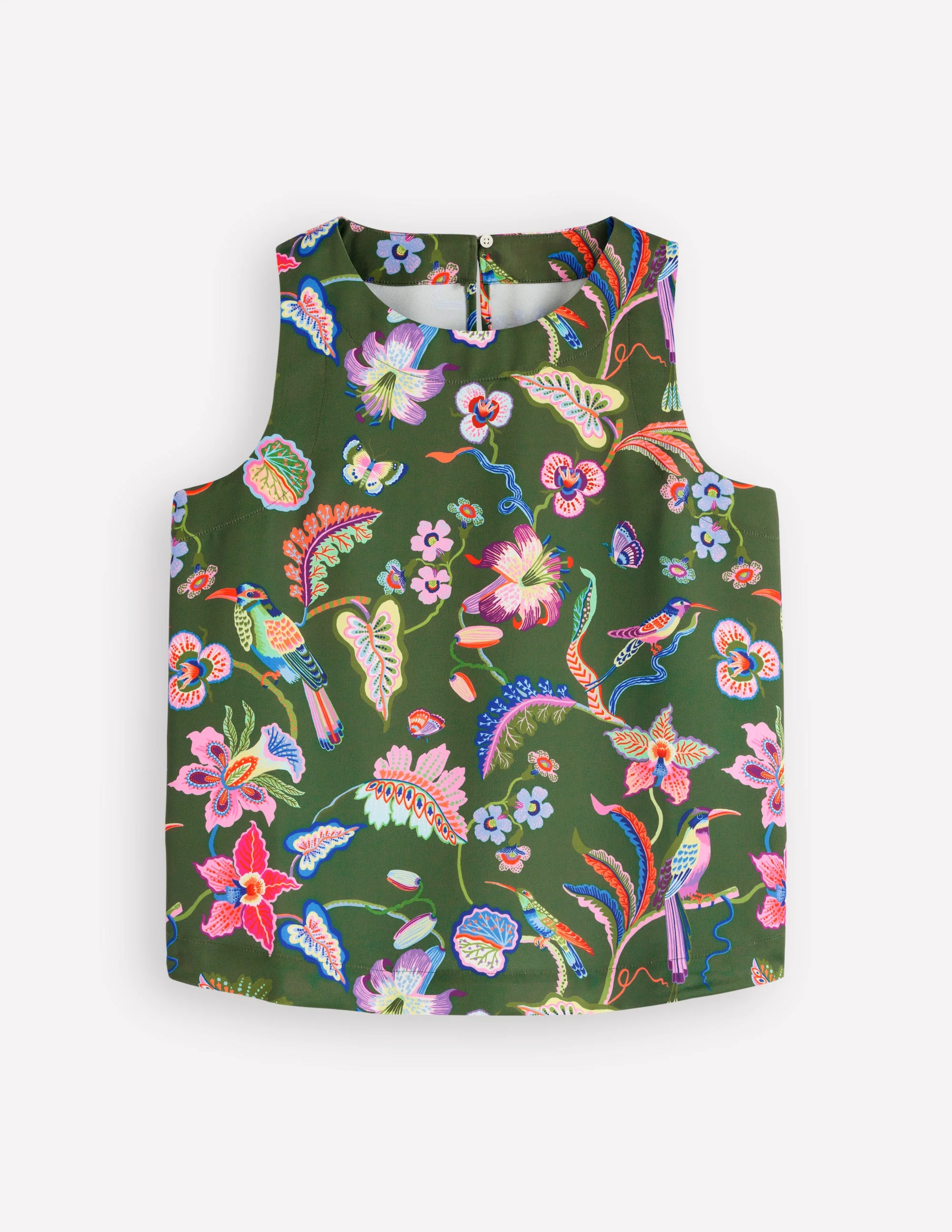 Relaxed Sleeveless Shell Top-Multi, Orchid Canopy - Image 7