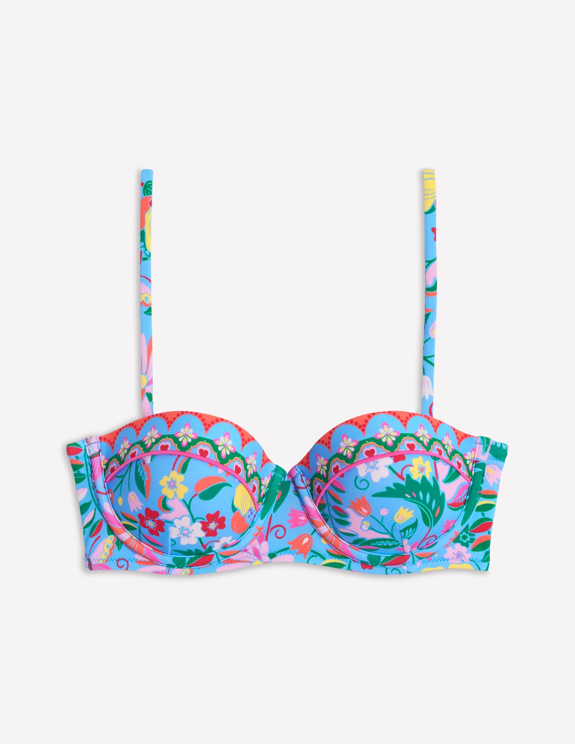 Rhodes Cup-Size Bikini Top-Dawn Blue, Wildflower Trail - Image 5