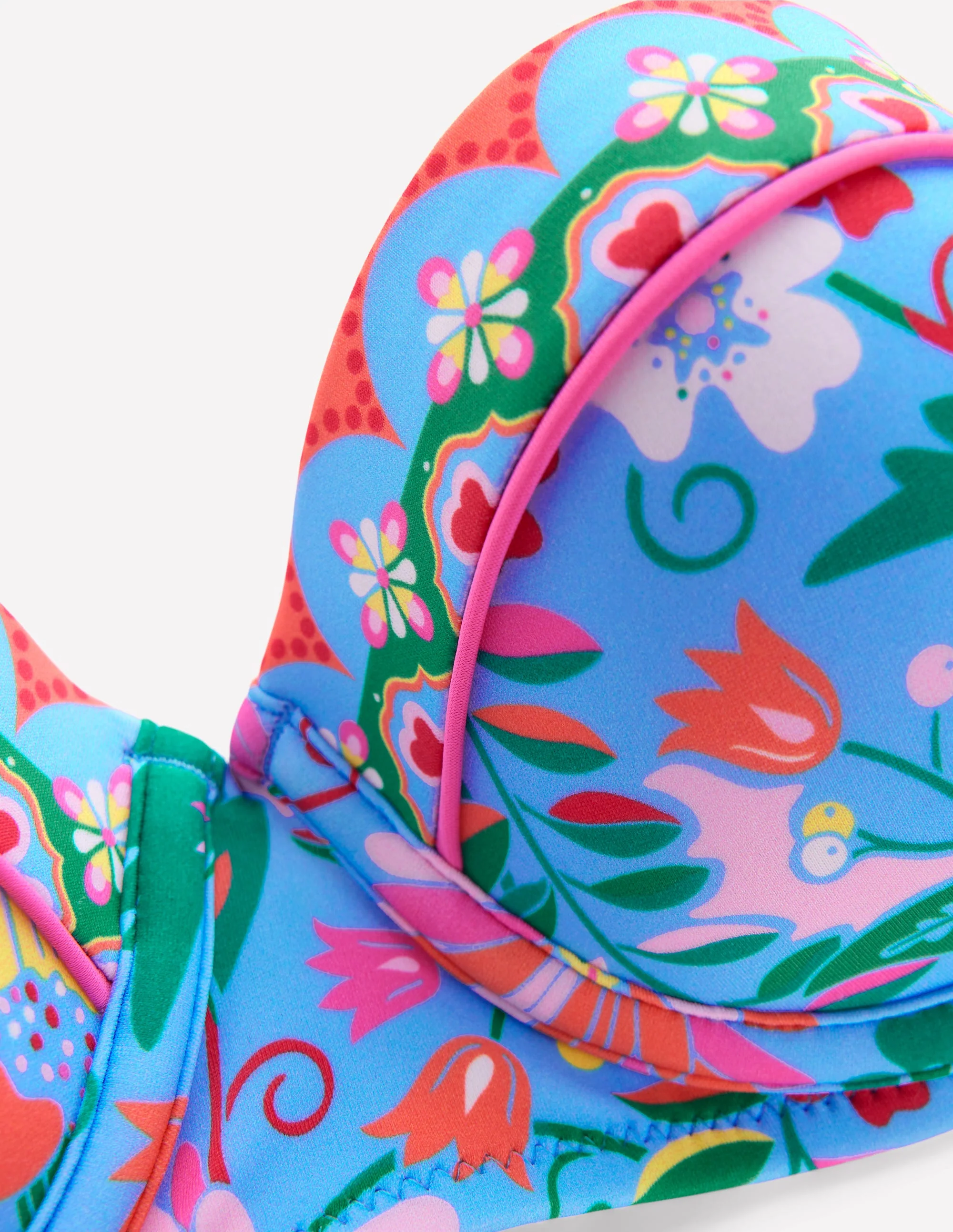 Rhodes Cup-Size Bikini Top-Dawn Blue, Wildflower Trail - Image 6