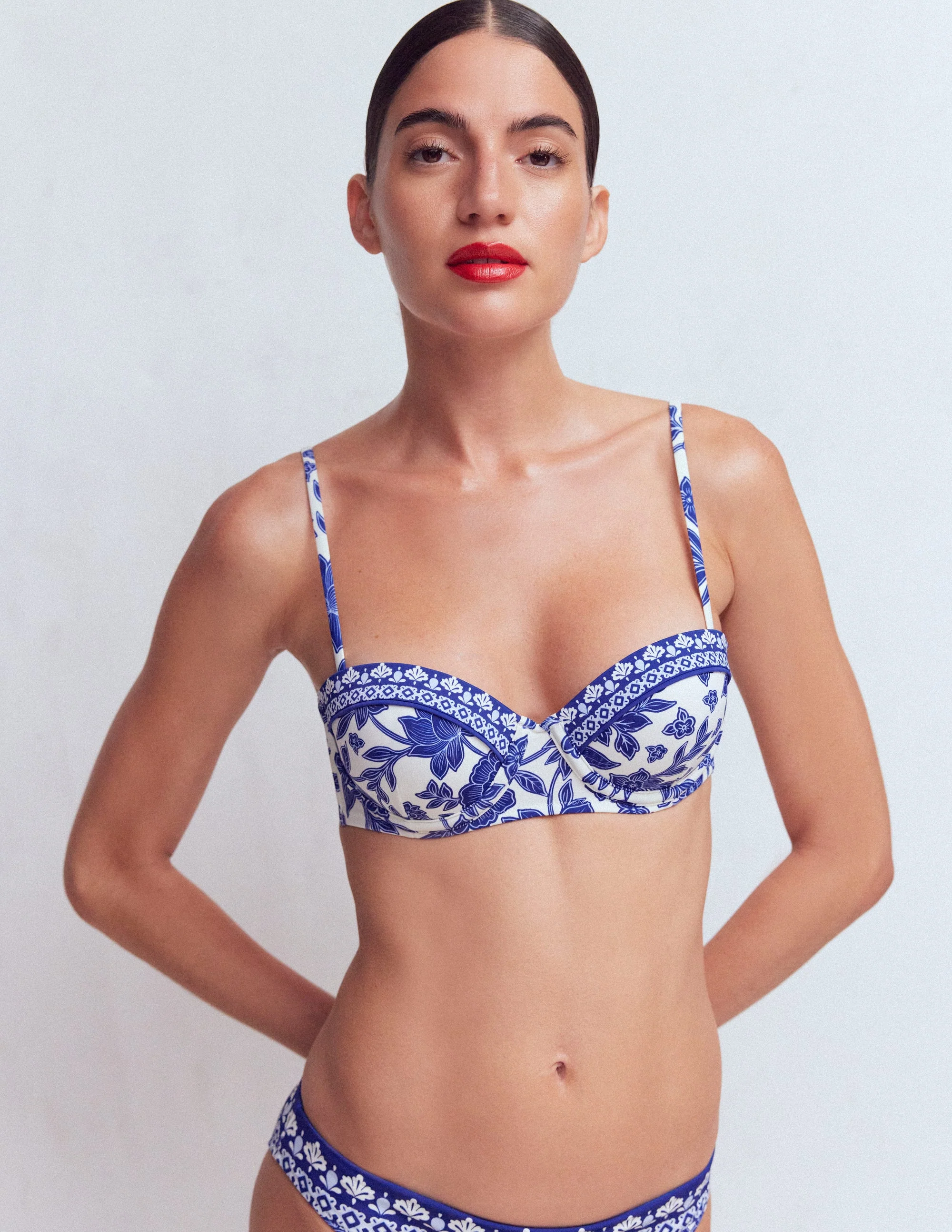 Rhodes Cup-Size Bikini Top-Mazarine Blue, Tigers Paradise - Image 5