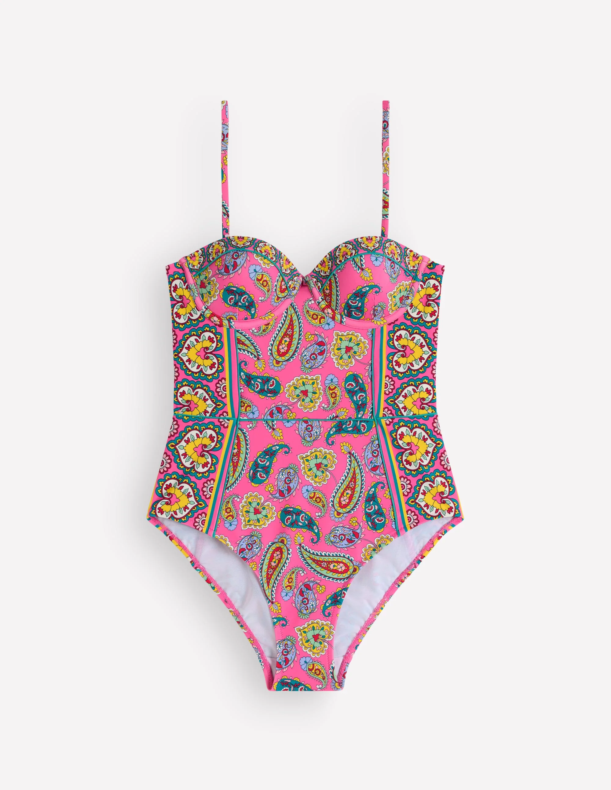 Rhodes Cup-Size Swimsuit-Sangria Sunset, Paisley - Image 5