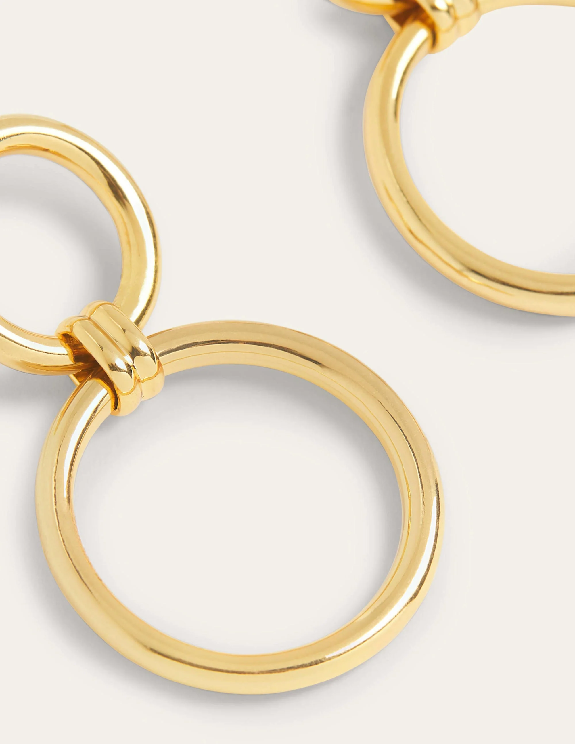 Ring Link Earrings-Gold - Image 3