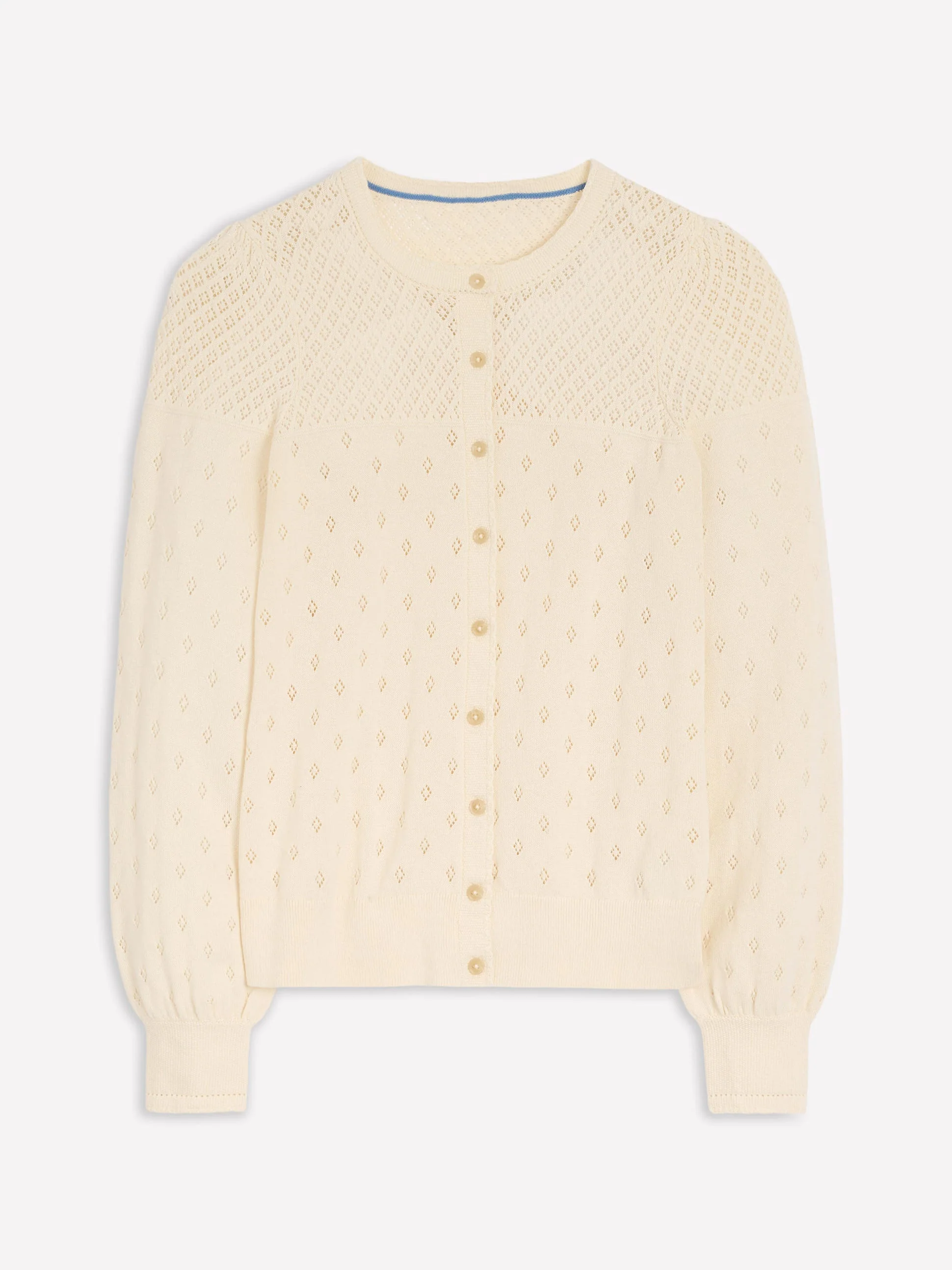 Rosalie Pointelle Cardigan-Warm Ivory - Image 5