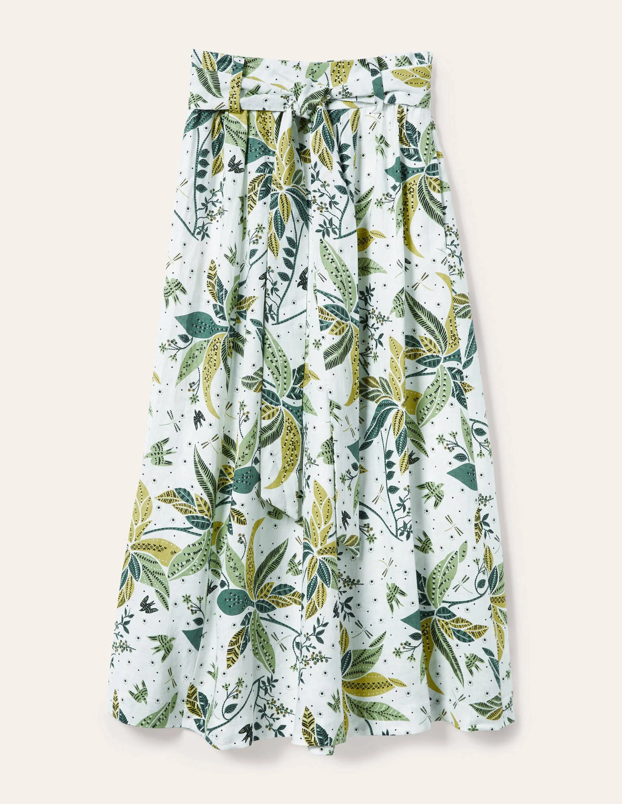 Rosemary Linen Midi Skirt-Starfruit, Oriental Cascade - Image 6