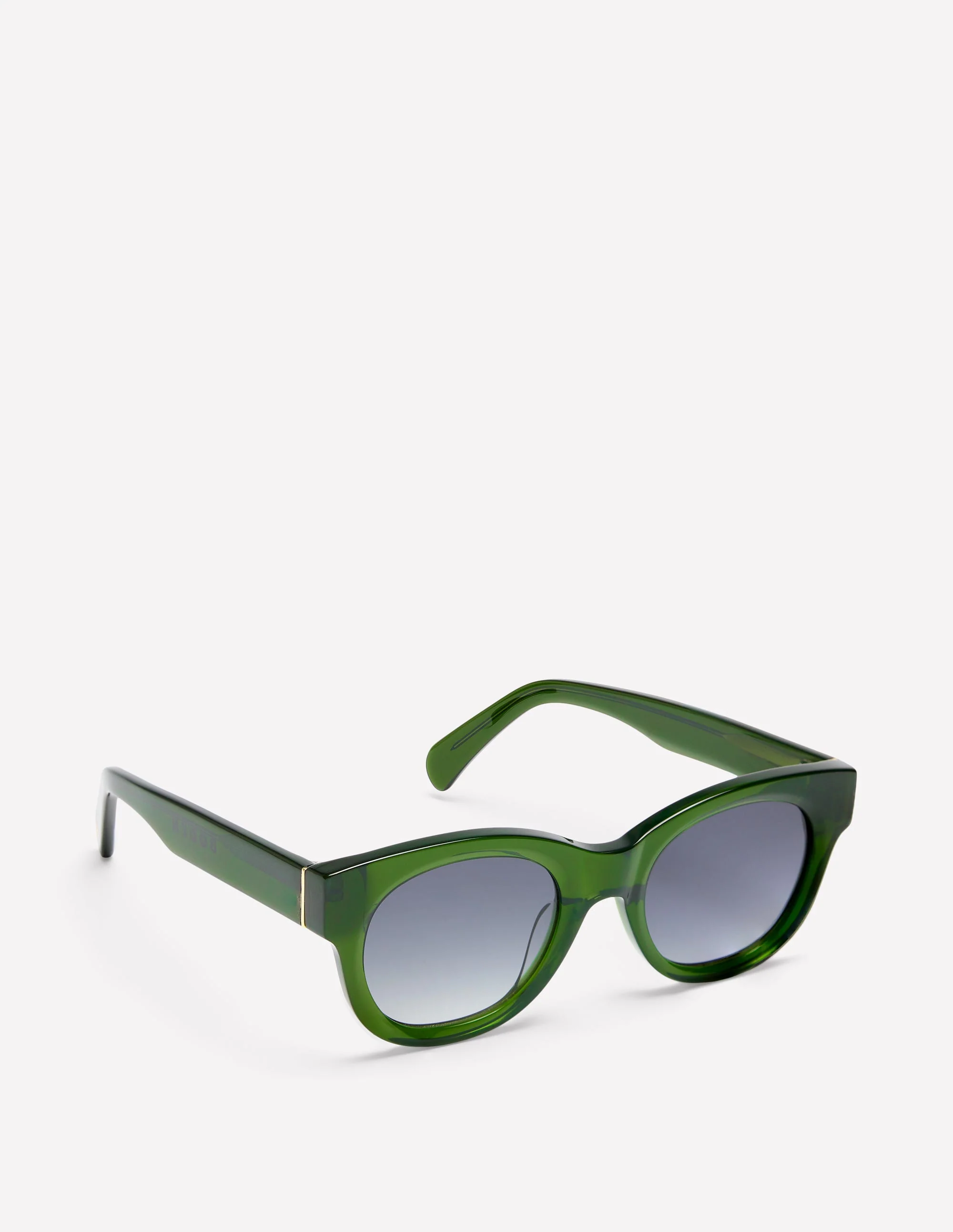 Round Acetate Sunglasses-Crystal Olive - Image 3