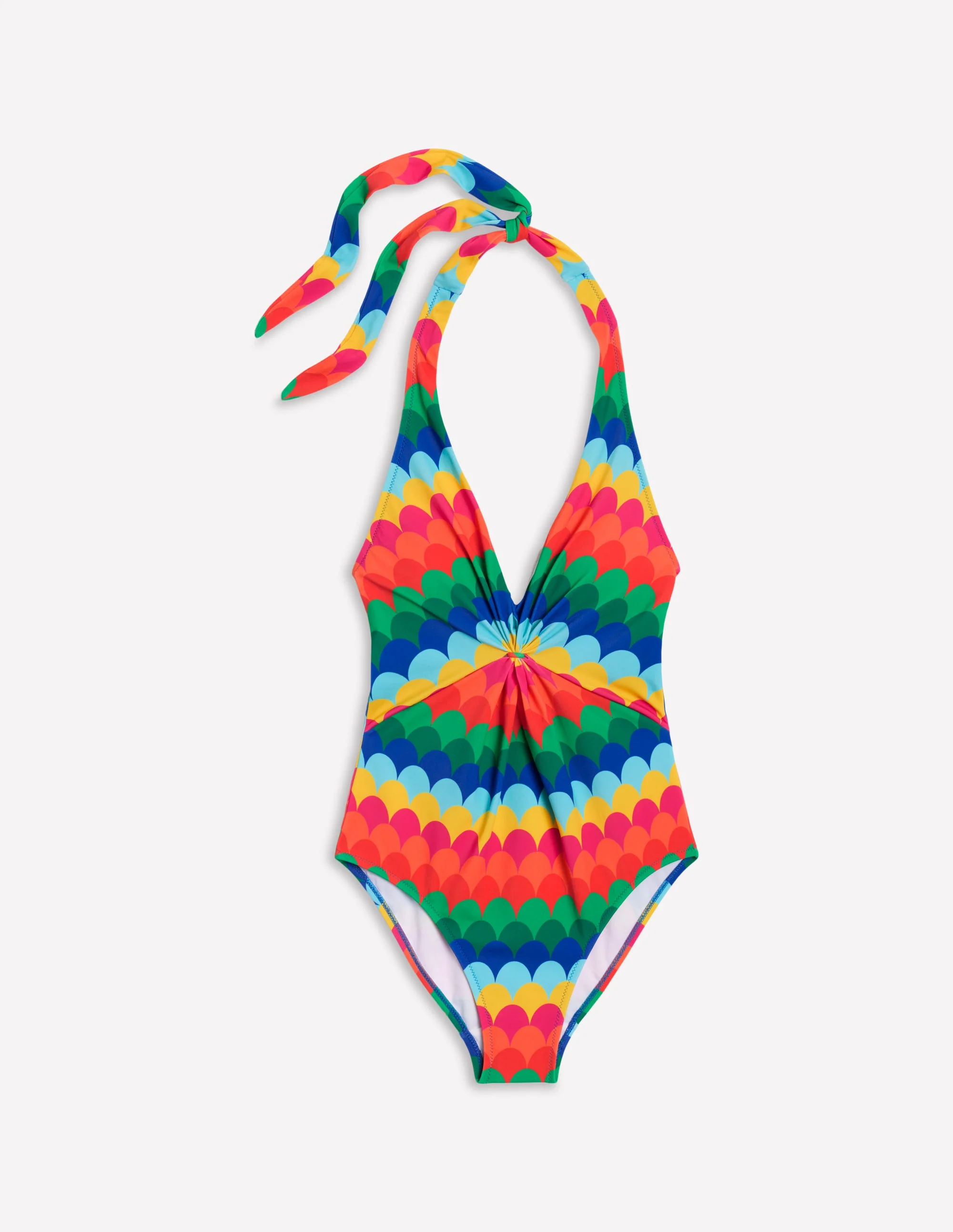 Ruched Loop Swimsuit-Multi, Scallop Stripe - Image 5