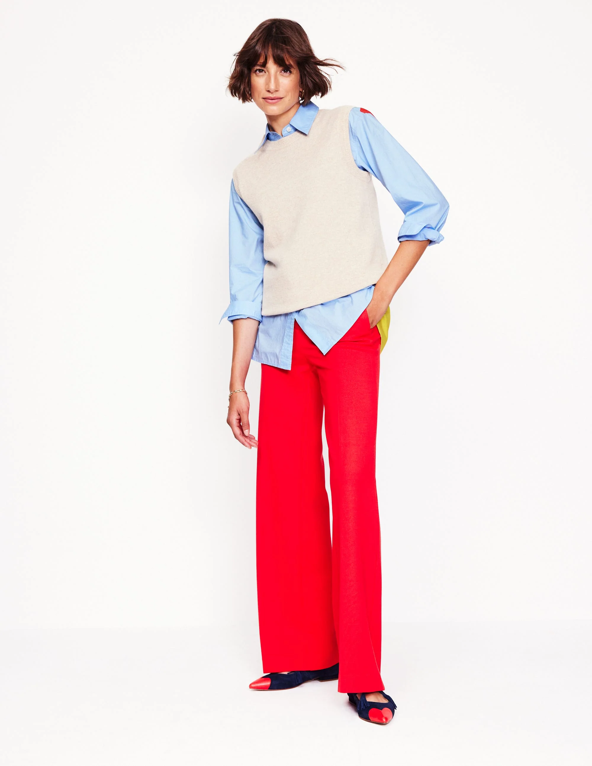 Sadie Relaxed Cotton Shirt-Multi, Heart Spectrum - Image 6
