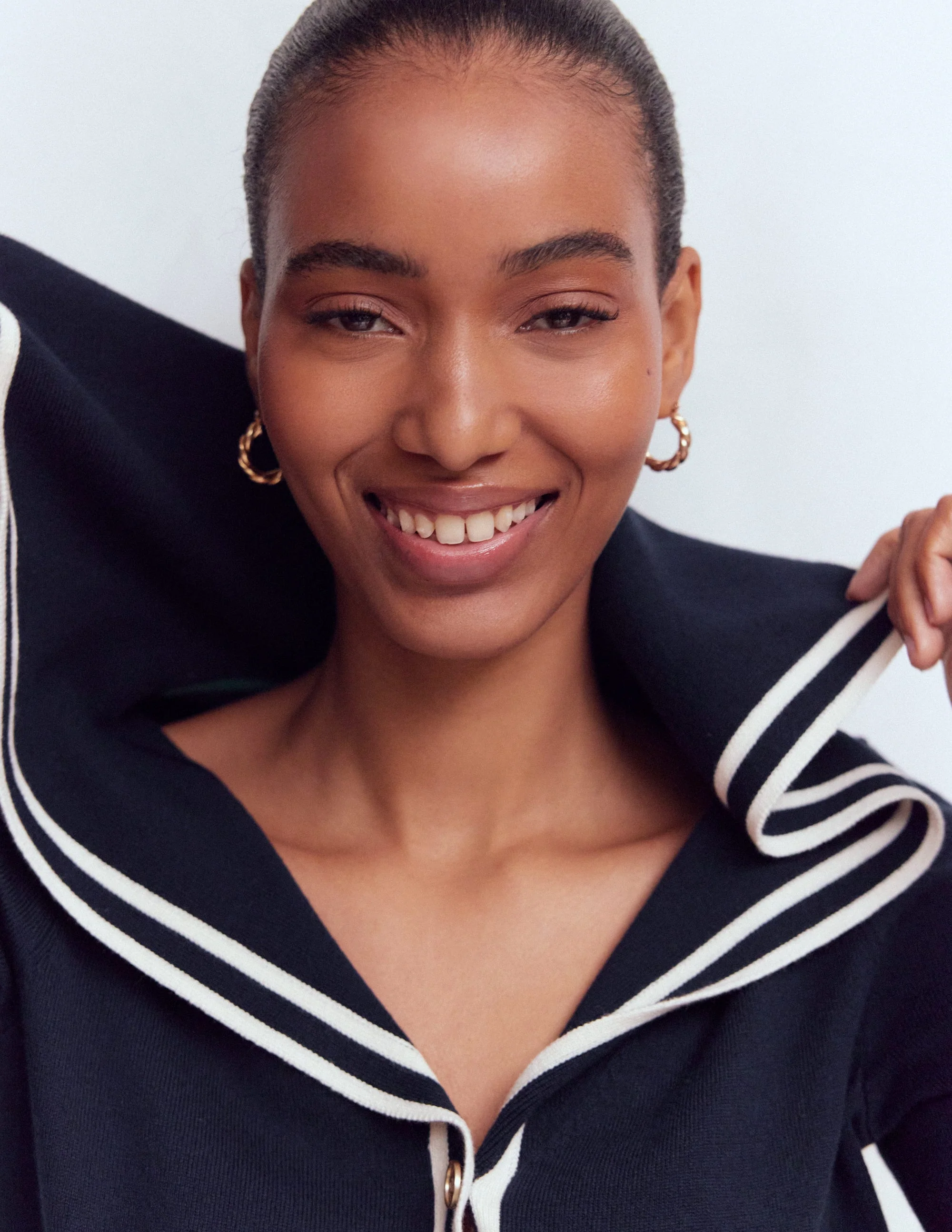 Sailor Collar sweater-Navy - Image 2