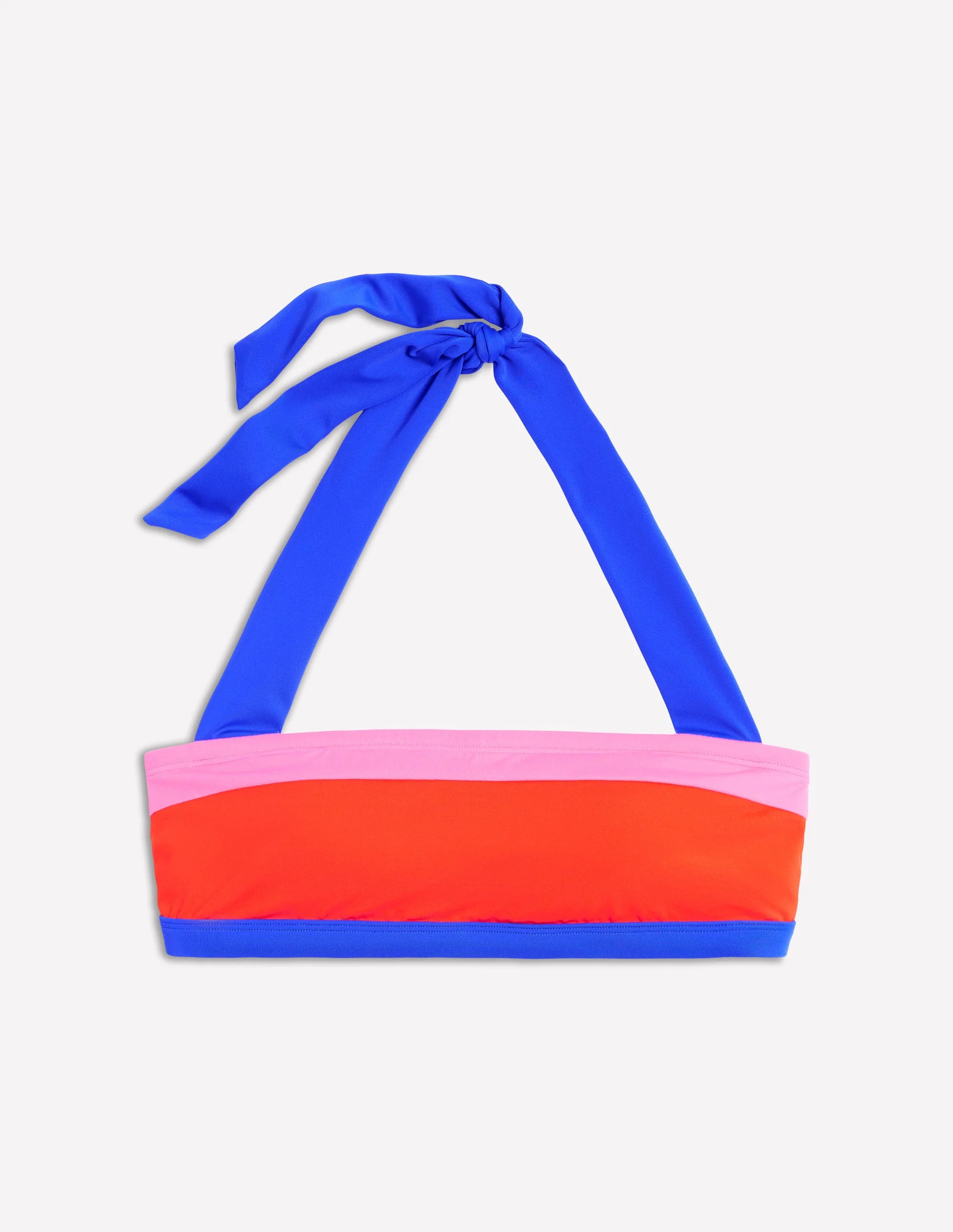 Santorini Bikini Top-Fire Red Colourblock - Image 5