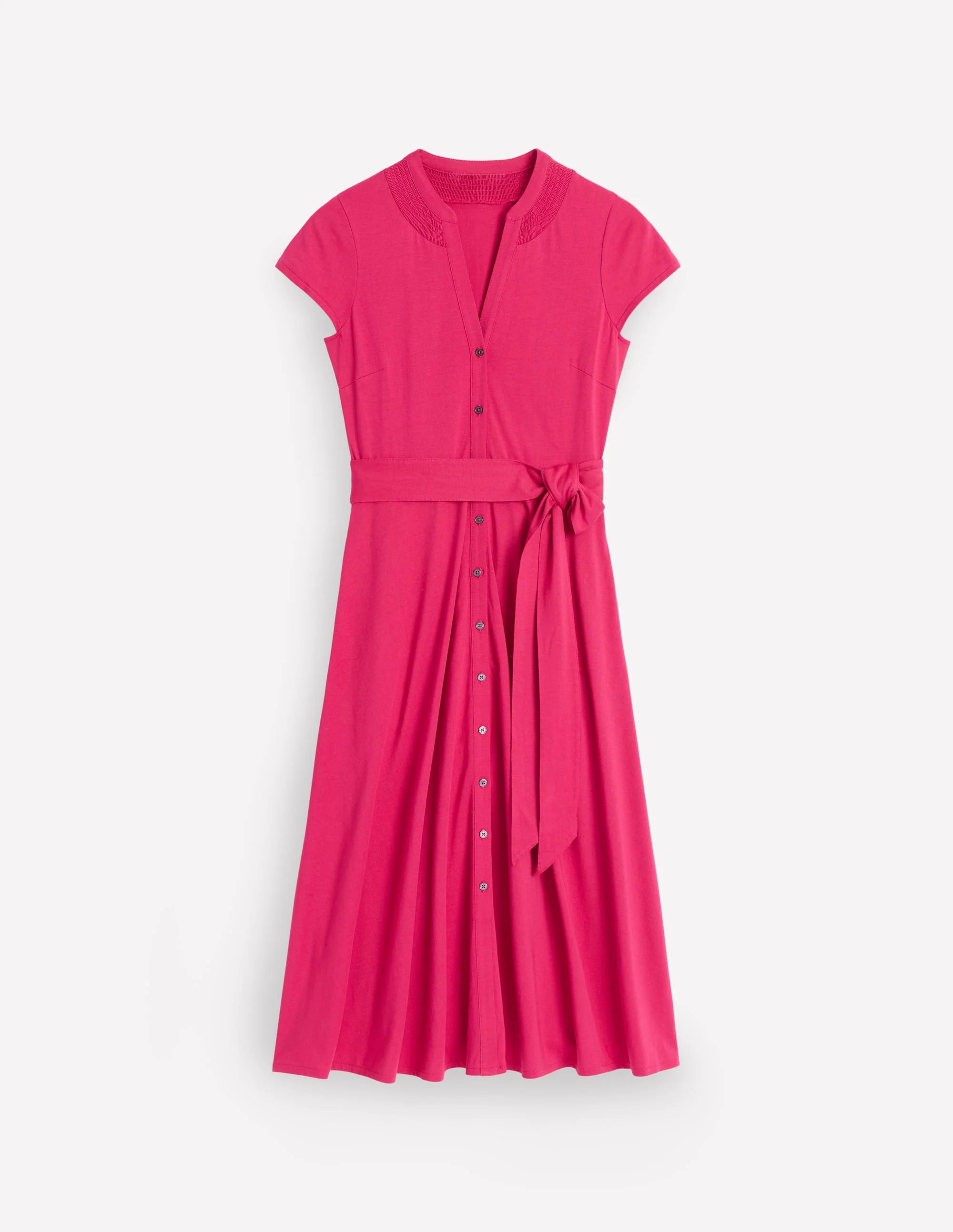 Sara Jersey Shirt Dress-Cherry Jam - Image 5
