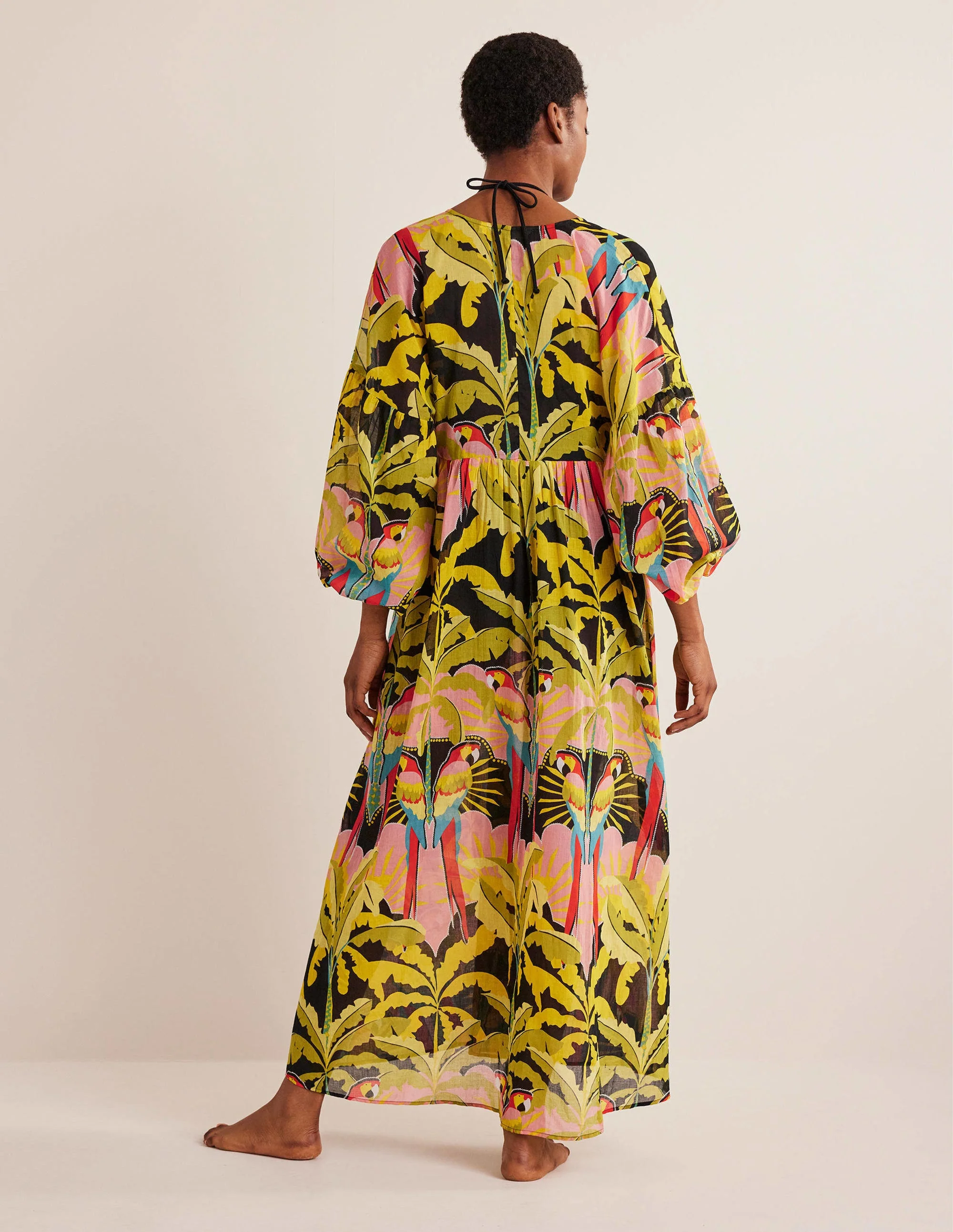 Sarah Maxi Kaftan Dress-Multi, Paradise Parrot - Image 3