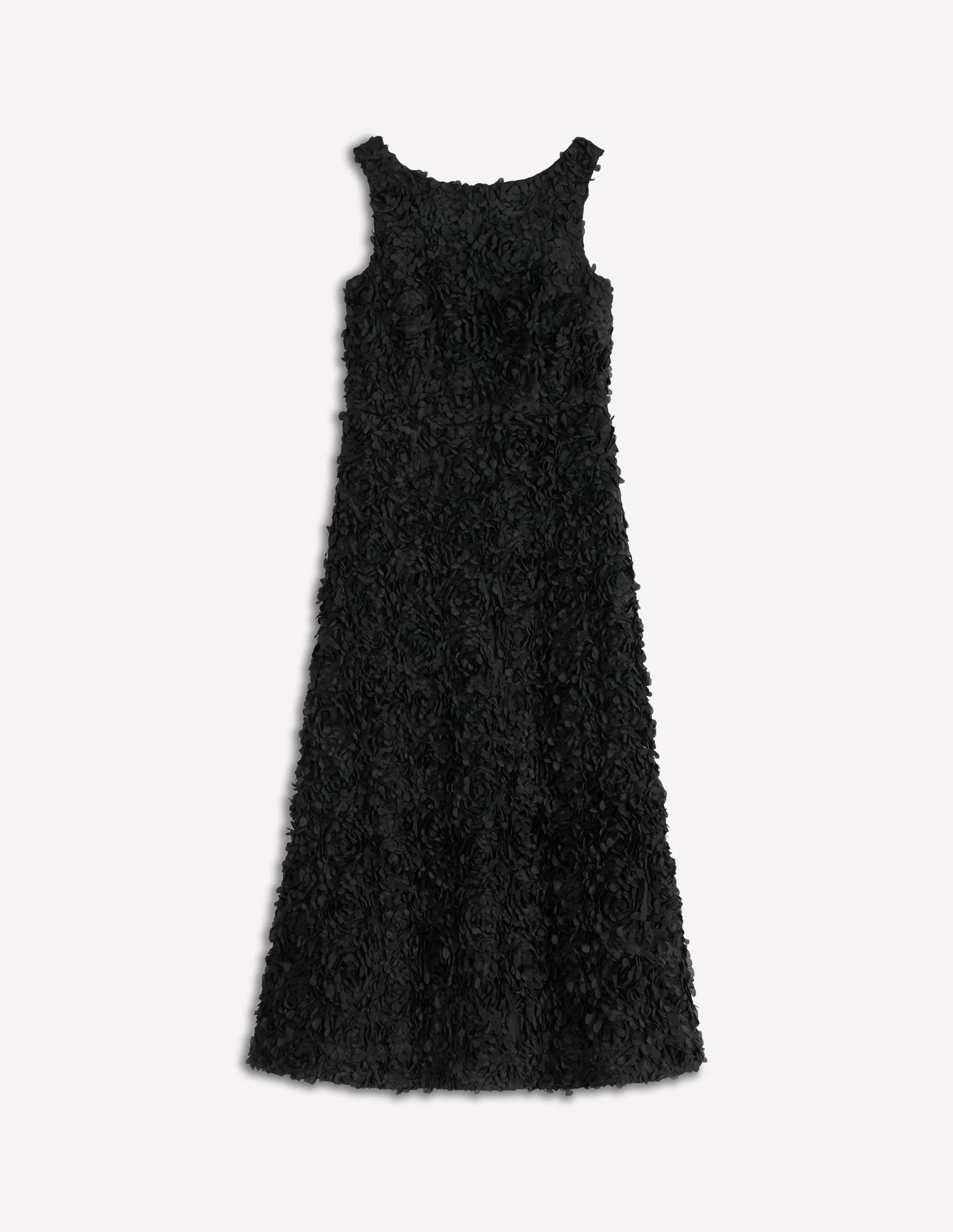 Scoop Back Fit and Flare Dress-Black - Image 8