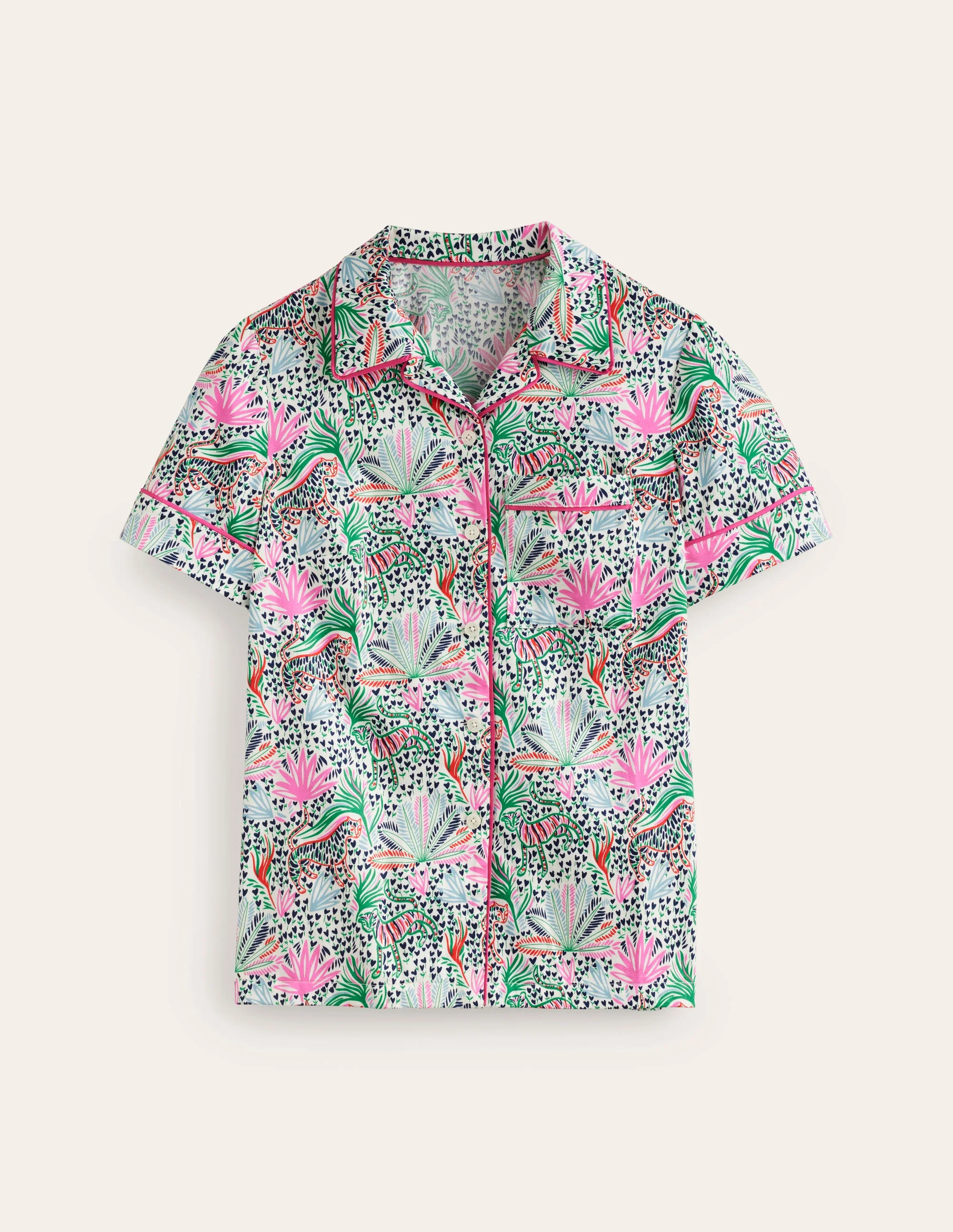 Short Sleeve Pyjama Top-Multi, Wilderness - Image 5