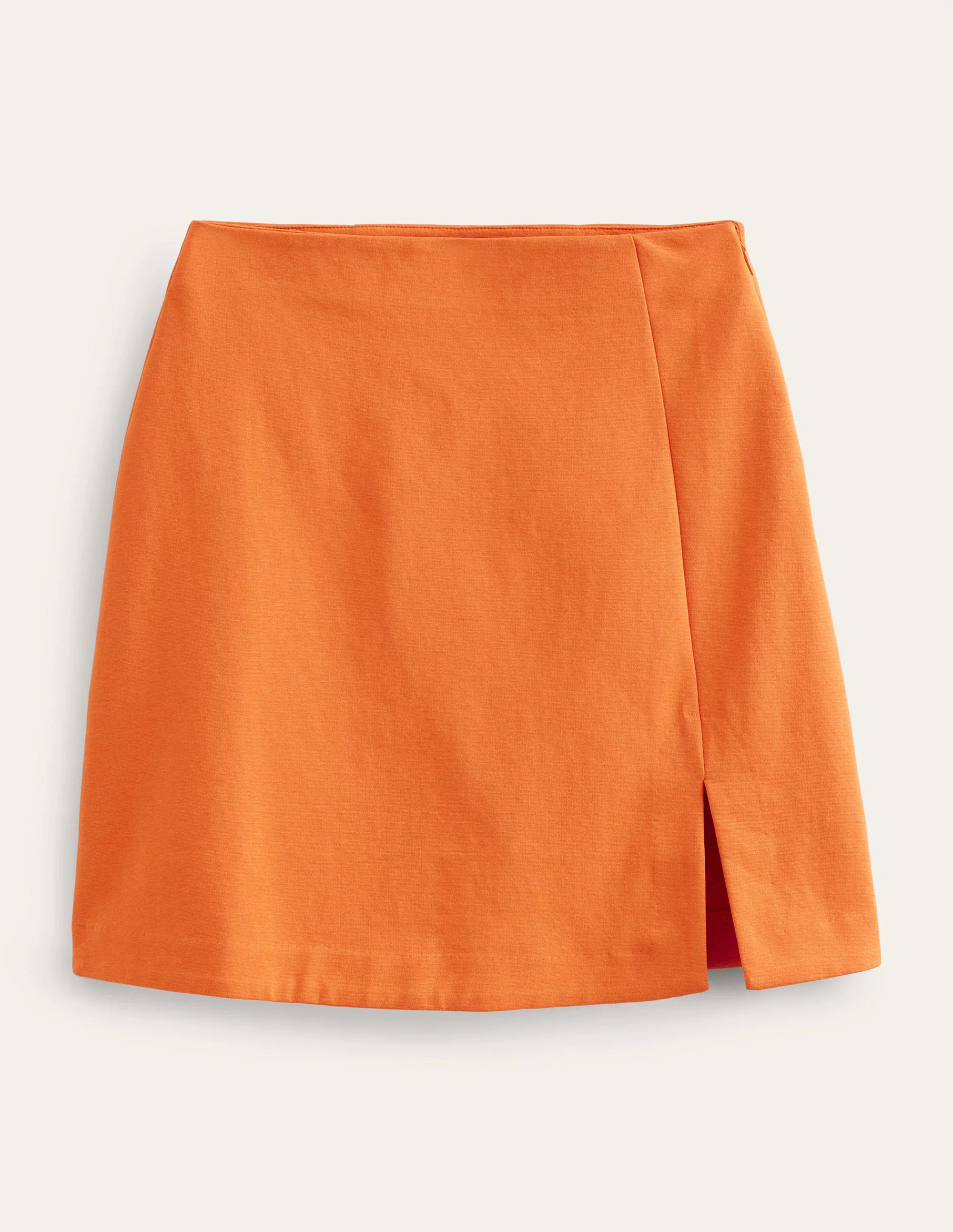 Side Split Jersey Mini Skirt-Kumquat - Image 6