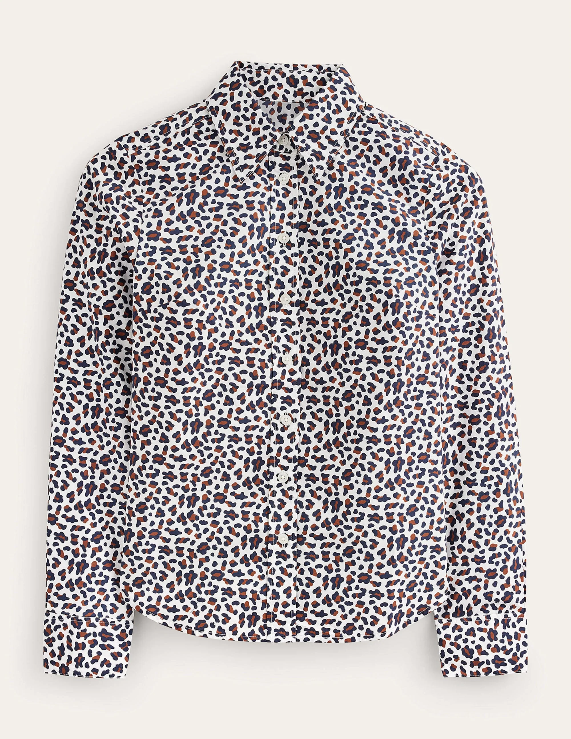 Sienna Cotton Shirt-Cognac, Leopard Stamp - Image 5