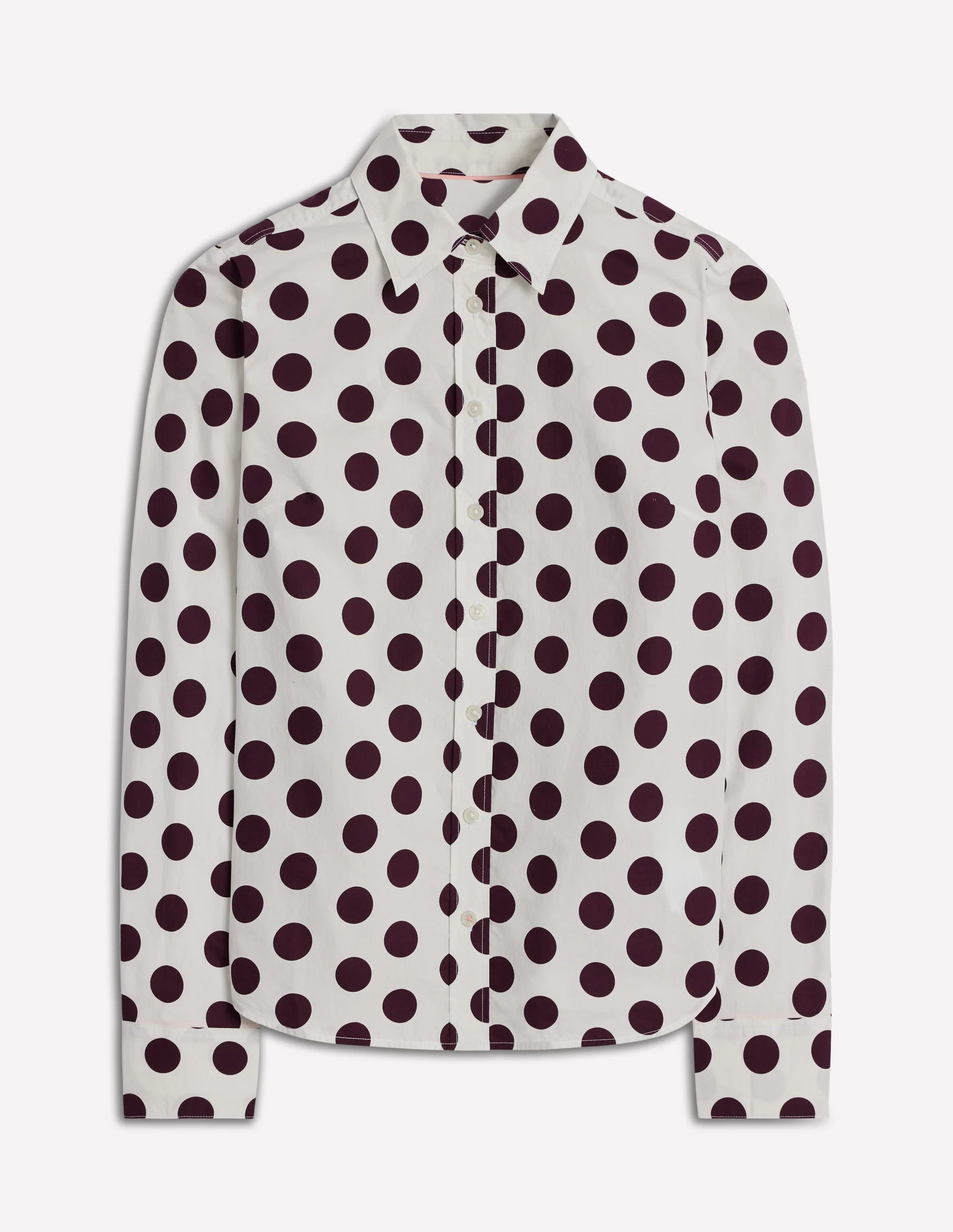 Sienna Cotton Shirt-Deep Wisteria, Spots - Image 5