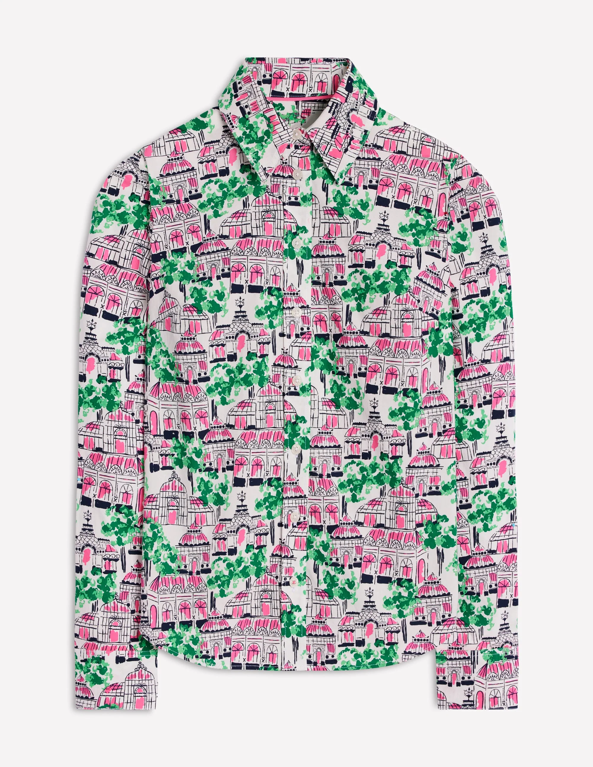 Sienna Cotton Shirt-Ivory, Botanical Greenhouse - Image 6