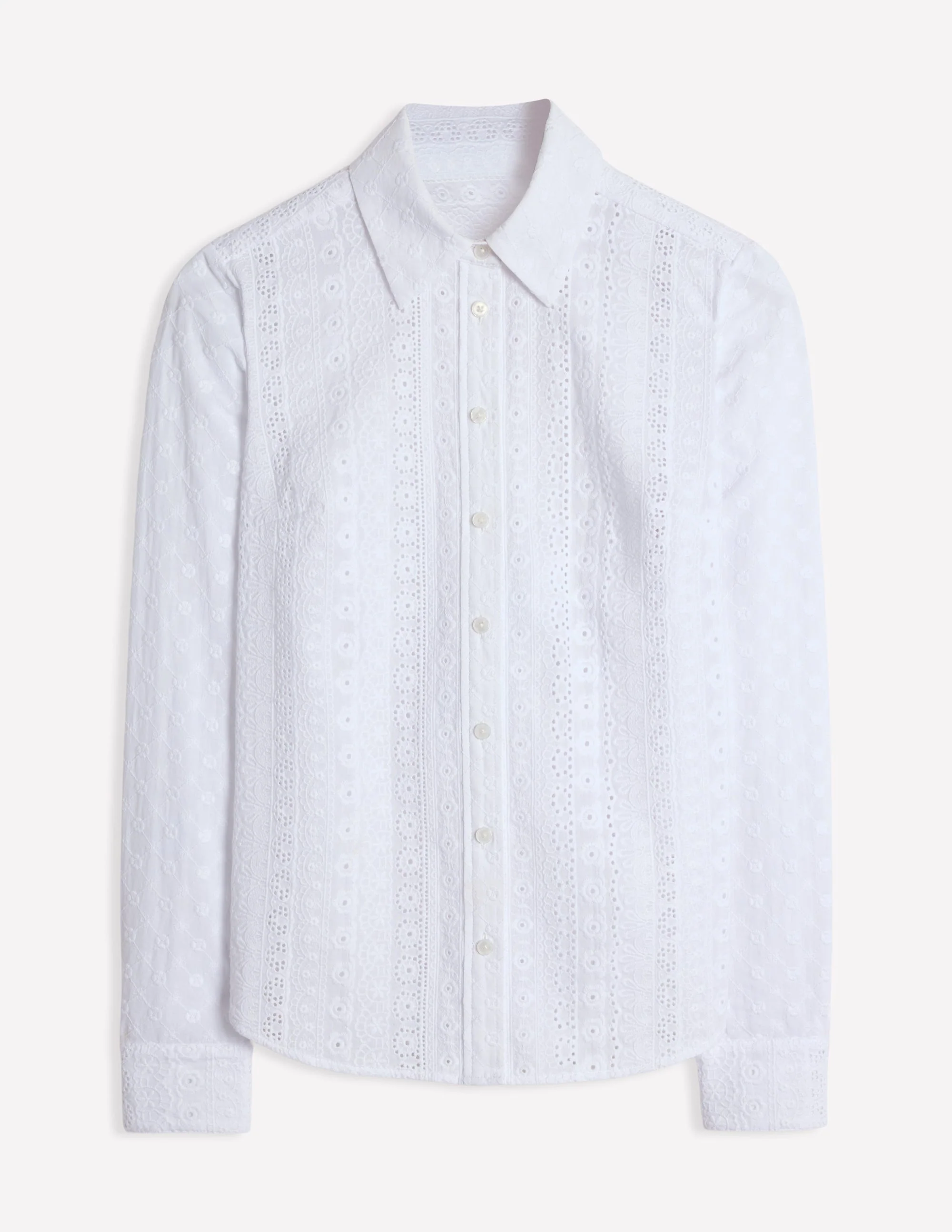 Sienna Fabric Interest Shirt-White - Image 5