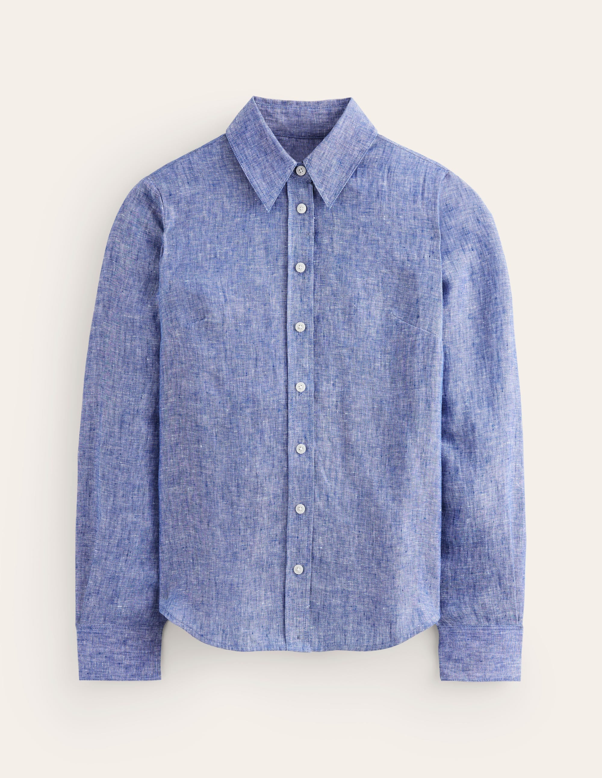 Sienna Linen Shirt-Authentic Blue - Image 7