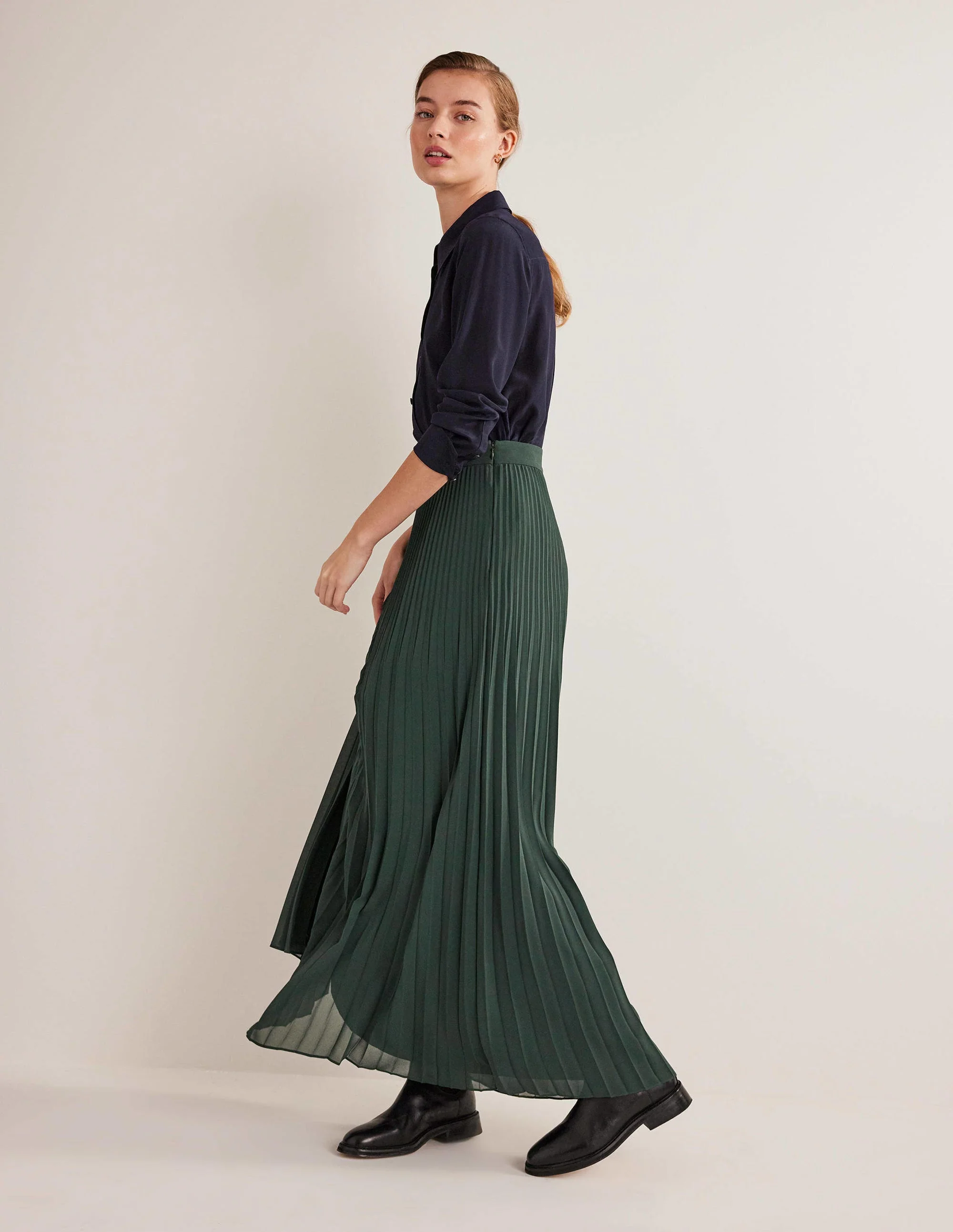 Silk Shirt-Navy - Image 4