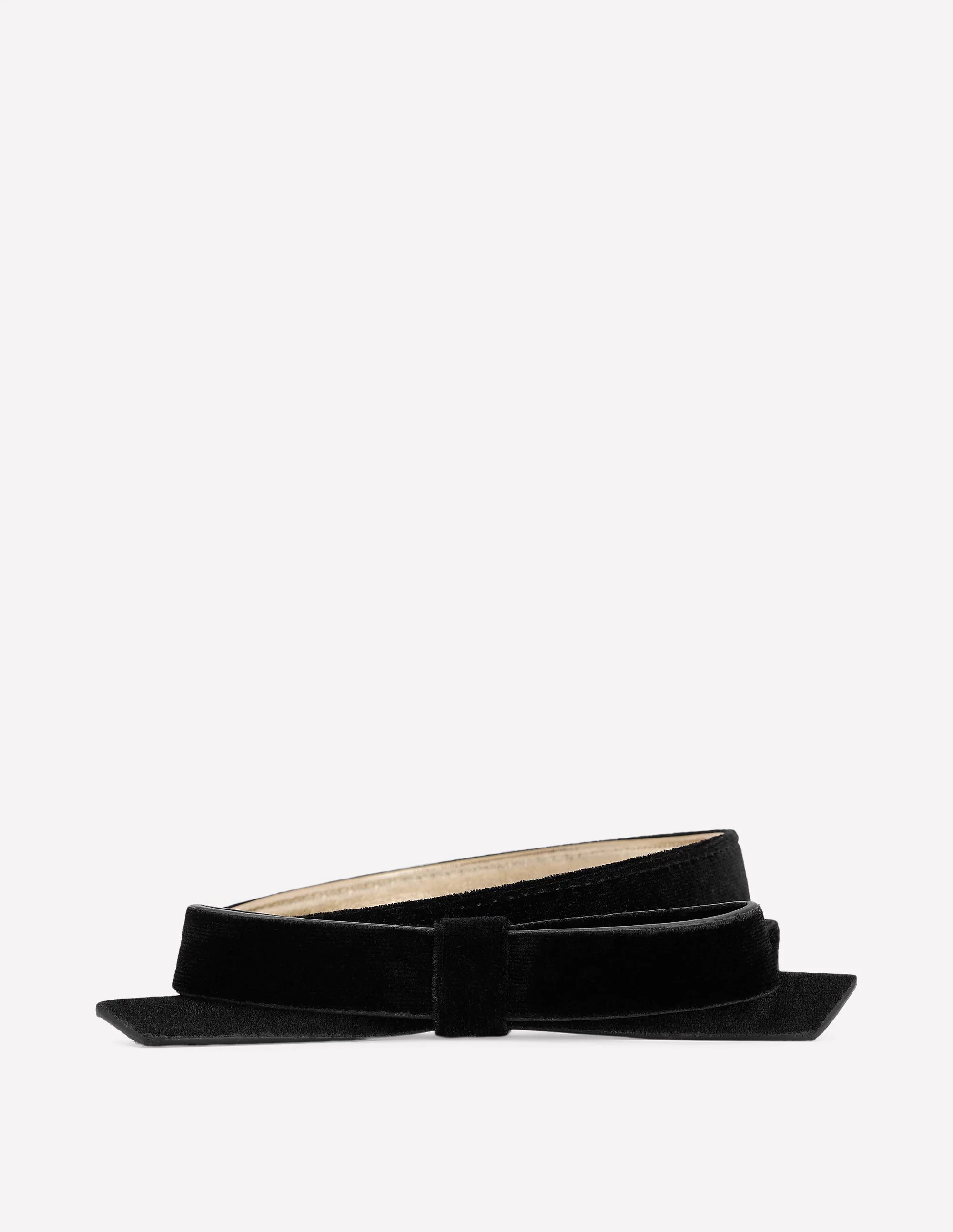 Skinny Bow Belt-Black Velvet