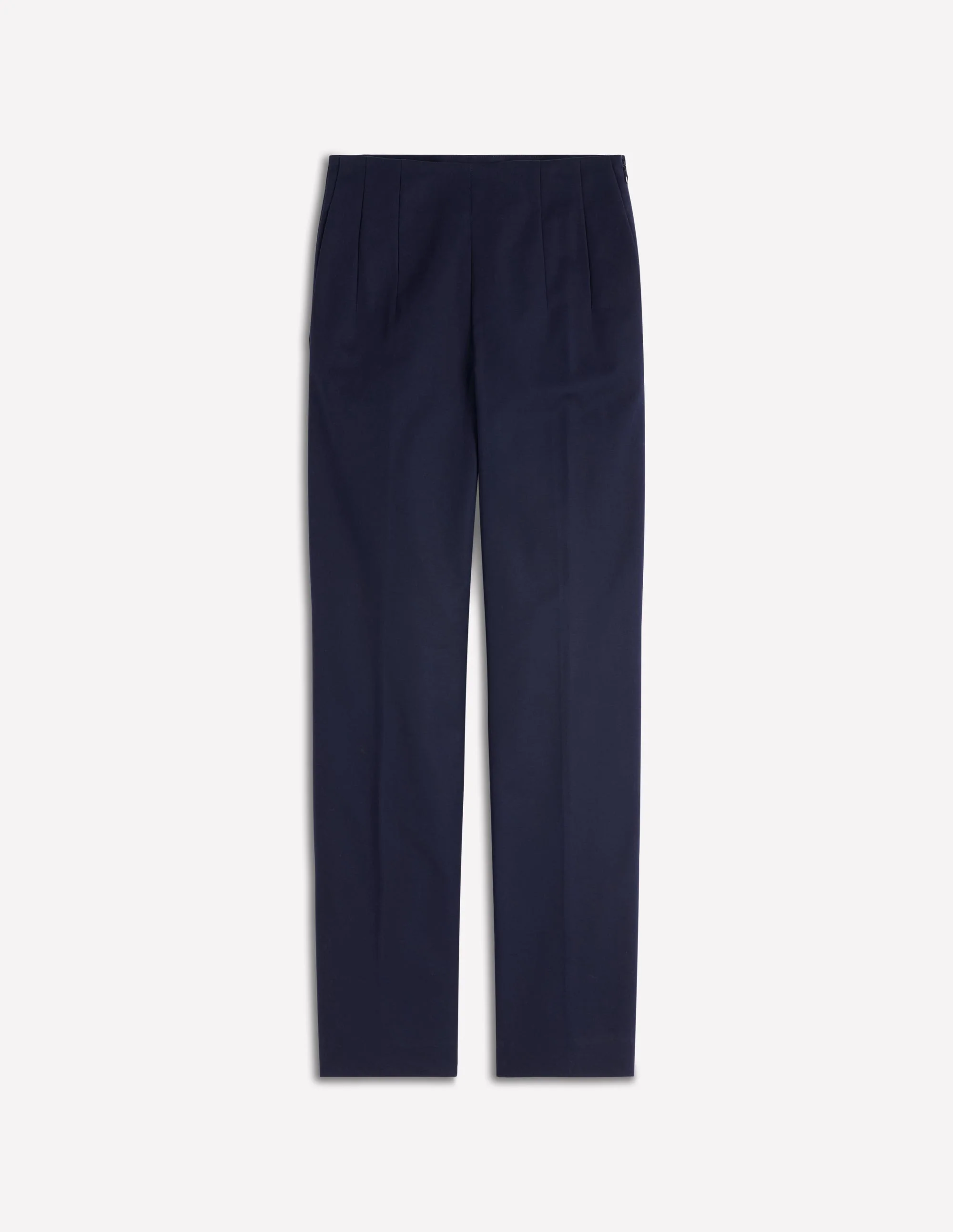 Slim Leg Cotton Pants-Navy - Image 5