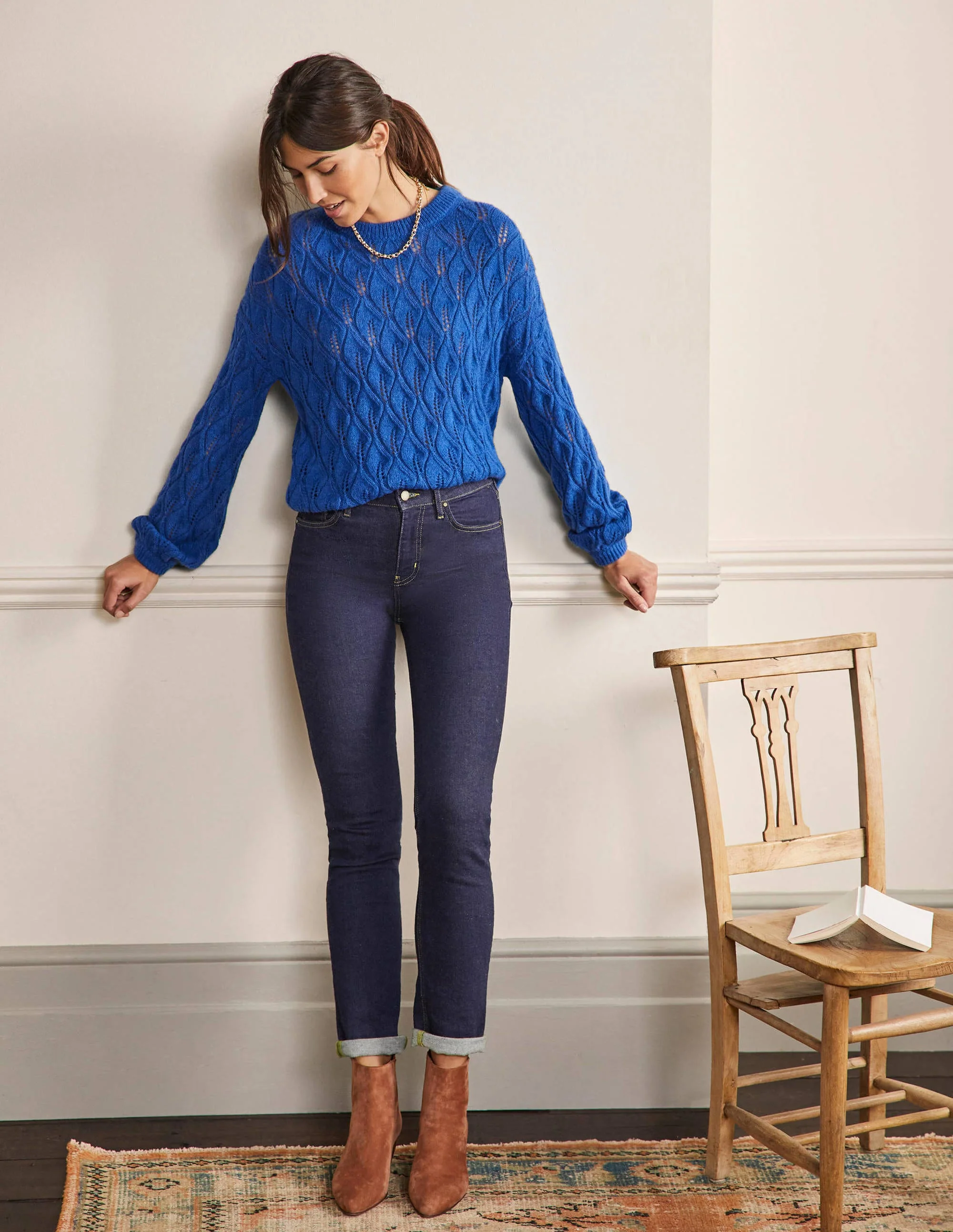 Slim Straight Jeans-Indigo