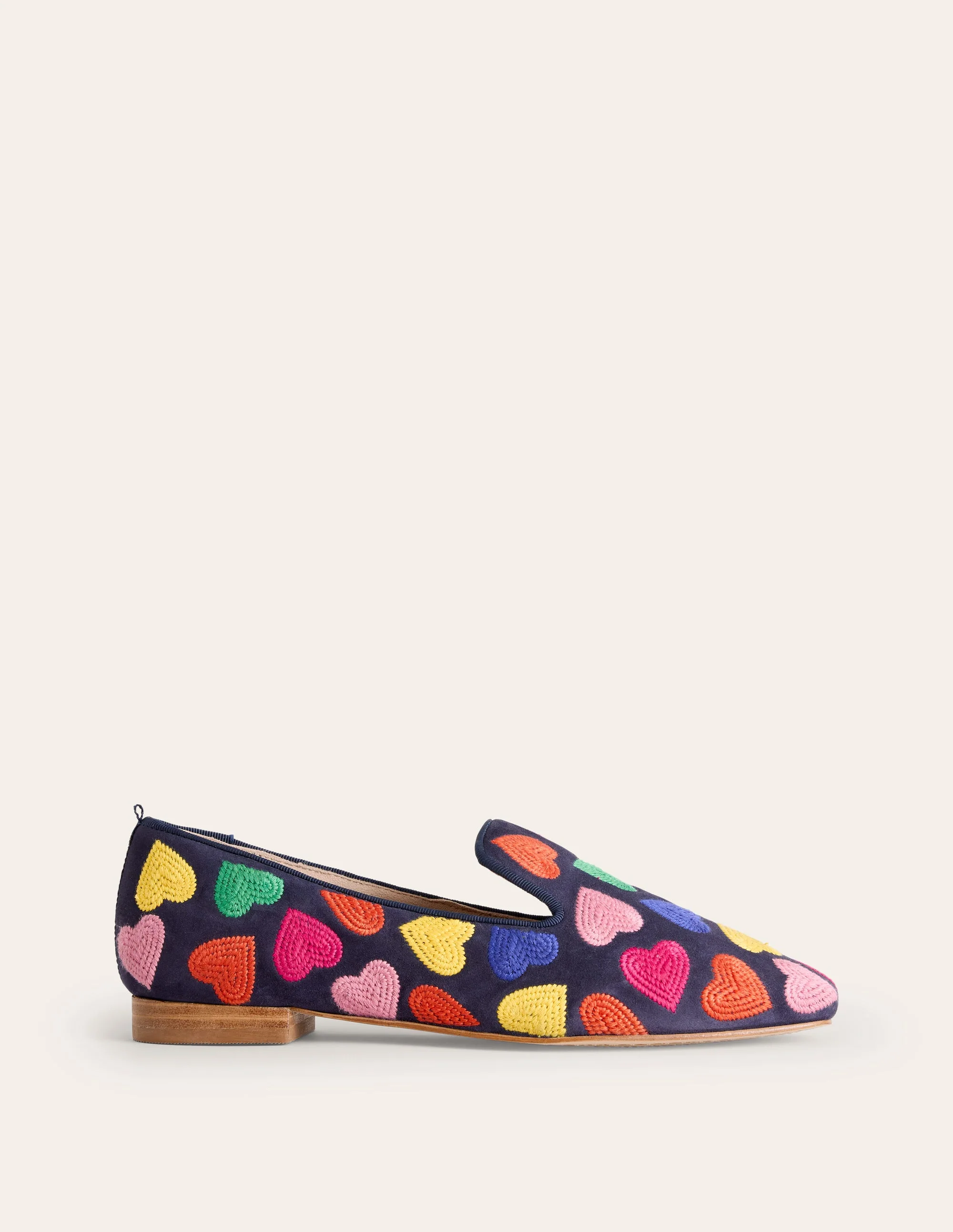 Slipper Cut Loafers-Multi Navy Hearts - Image 2