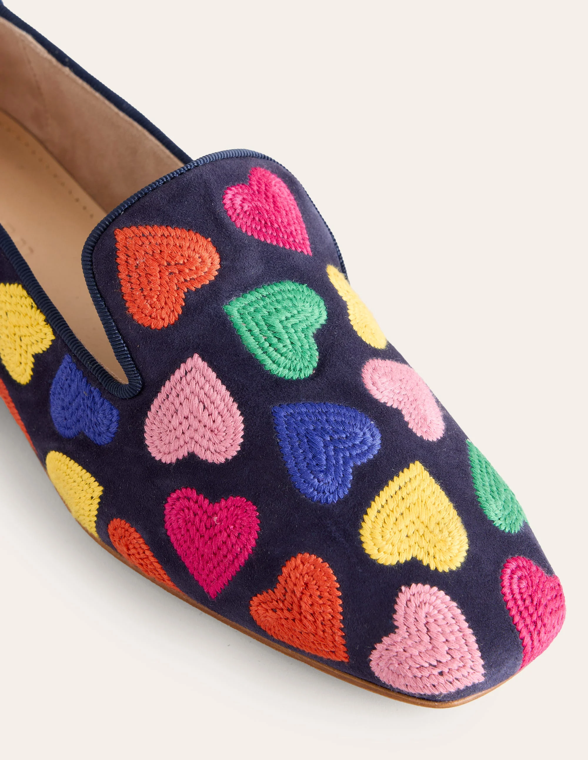 Slipper Cut Loafers-Multi Navy Hearts - Image 4