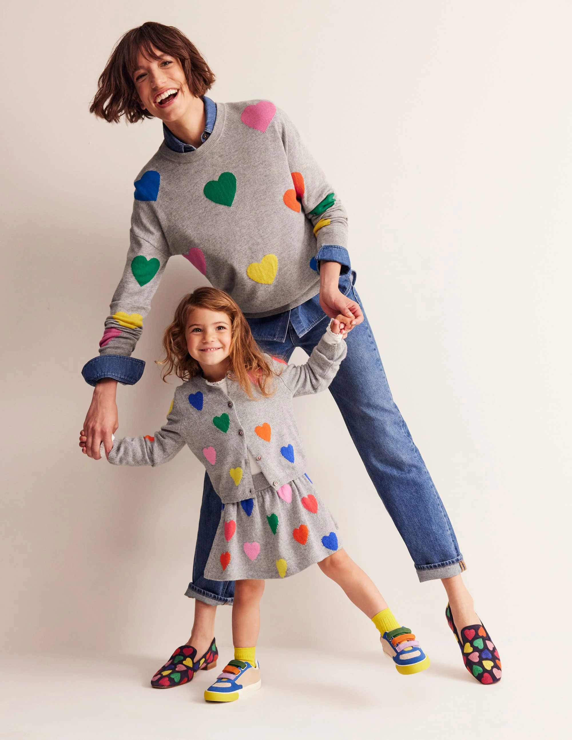 Slipper Cut Loafers-Multi Navy Hearts - Image 6