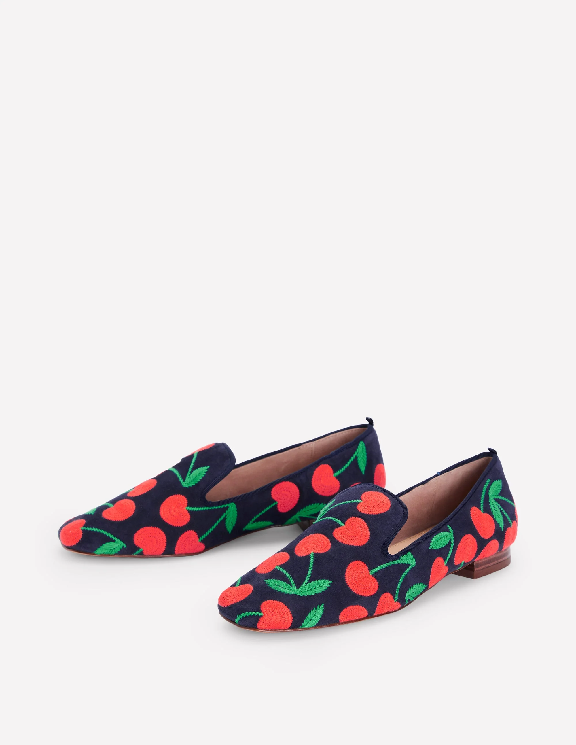 Slipper Cut Loafers-Navy Cherries - Image 3