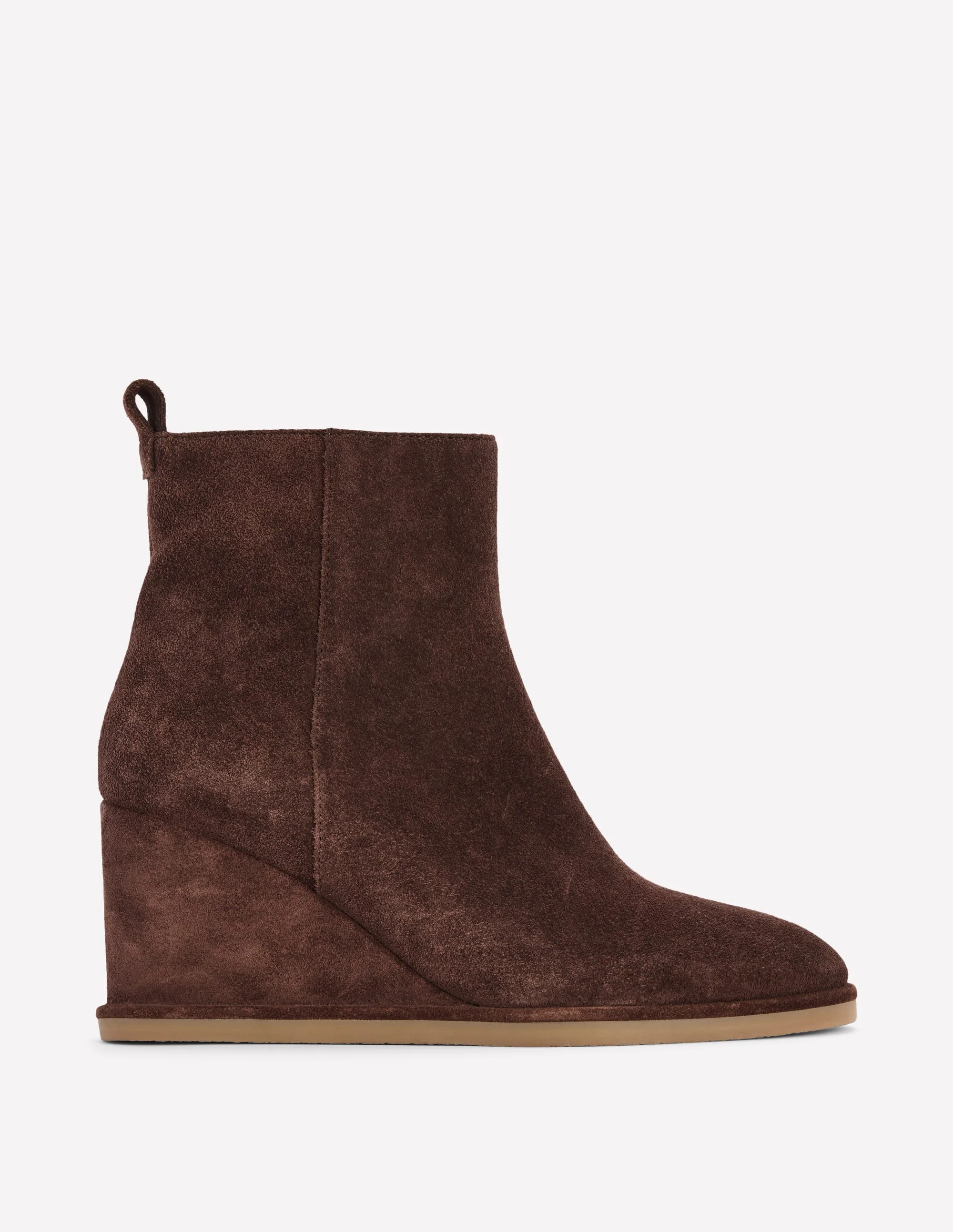 Smart Wedge Boots-Bitter Chocolate