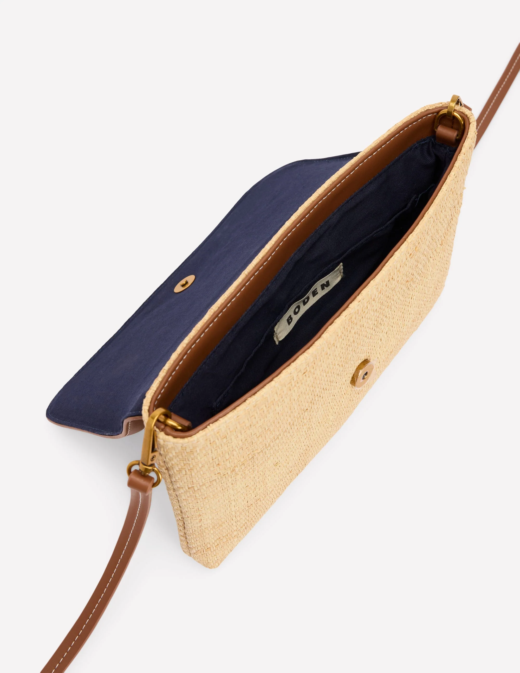 Snaffle Clutch Bag-Natural/tan - Image 4