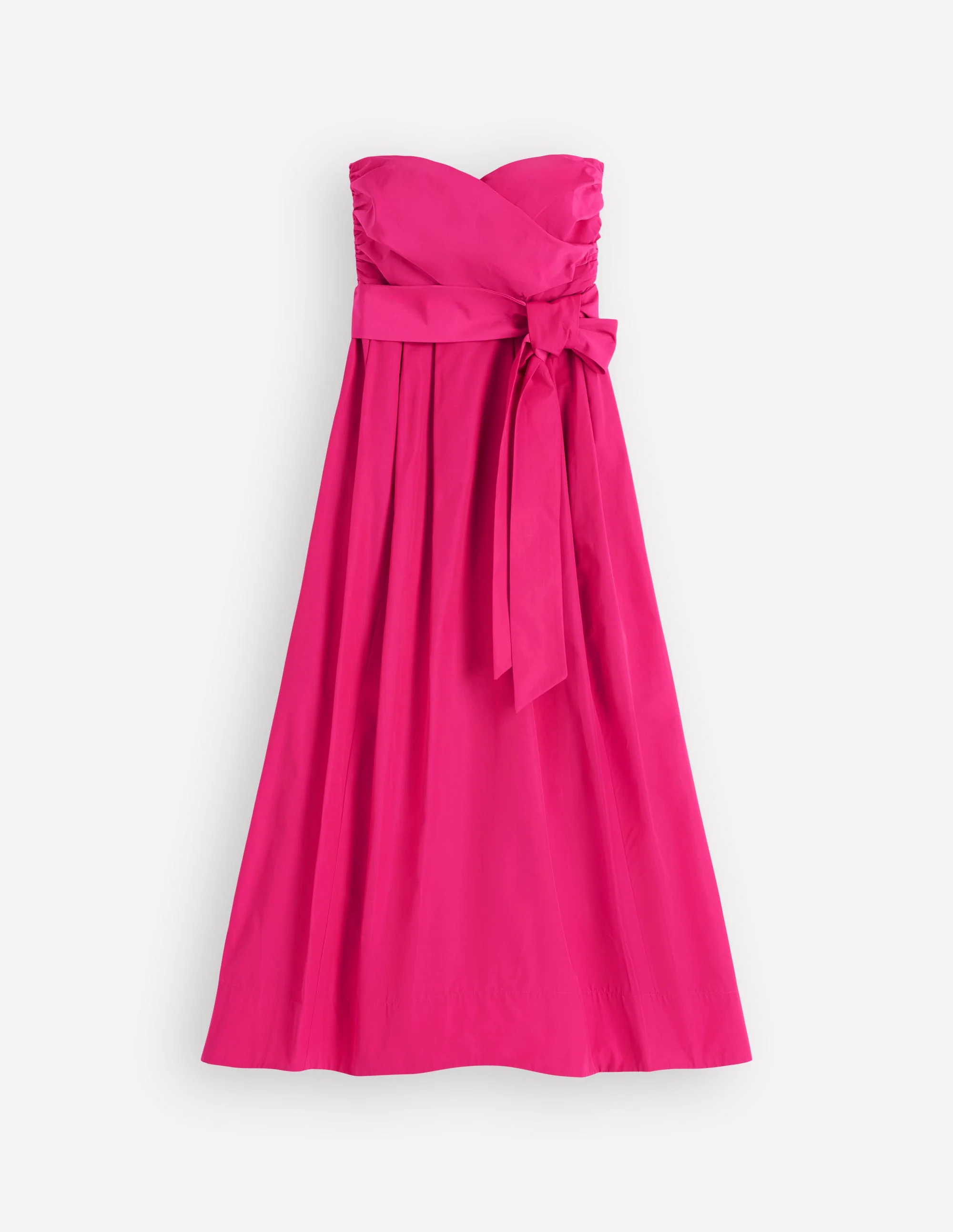 Strapless Taffeta Dress-Bright Pink - Image 6