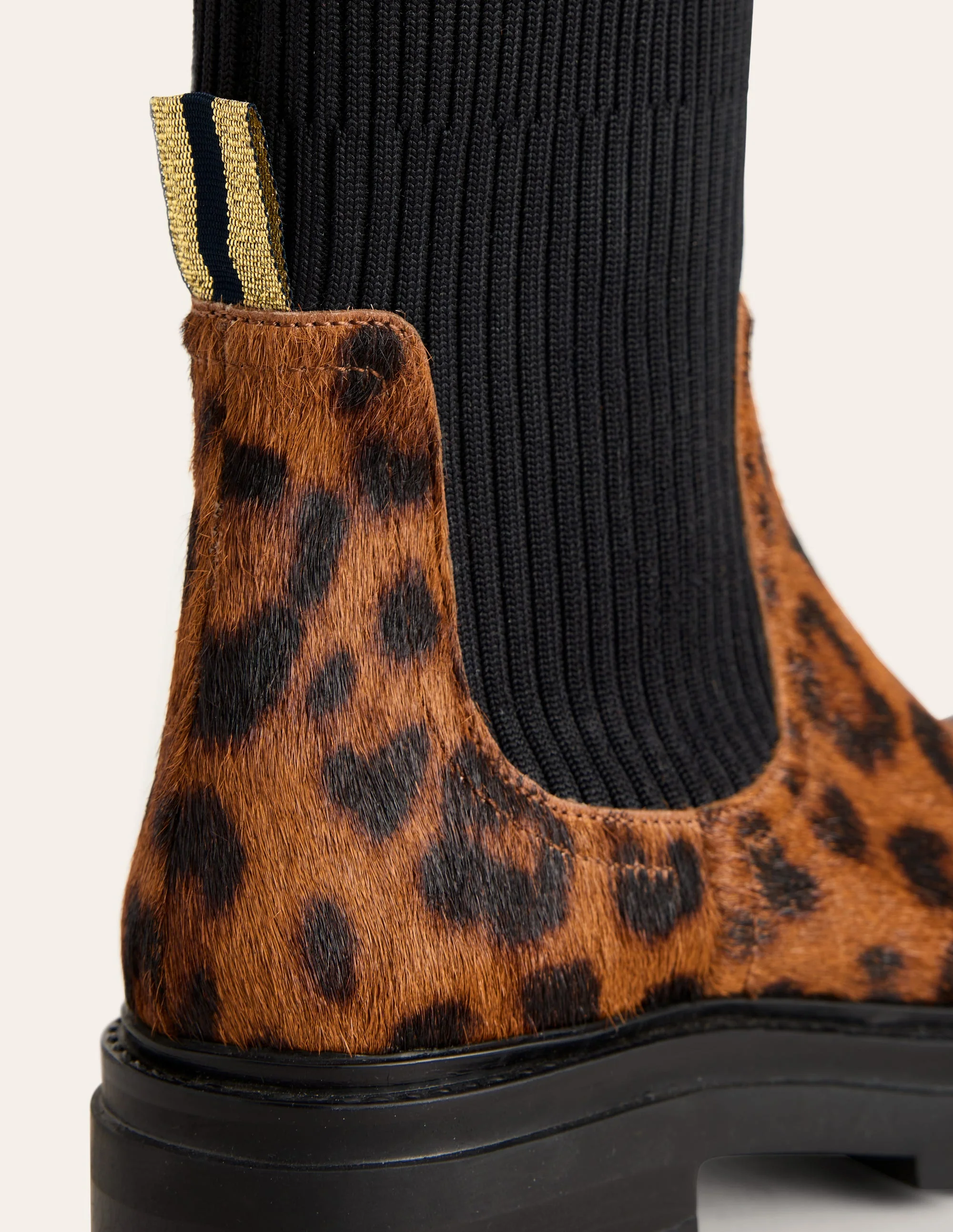 Stretch Chelsea Ankle Boots-Dark Classic Leopard - Image 2