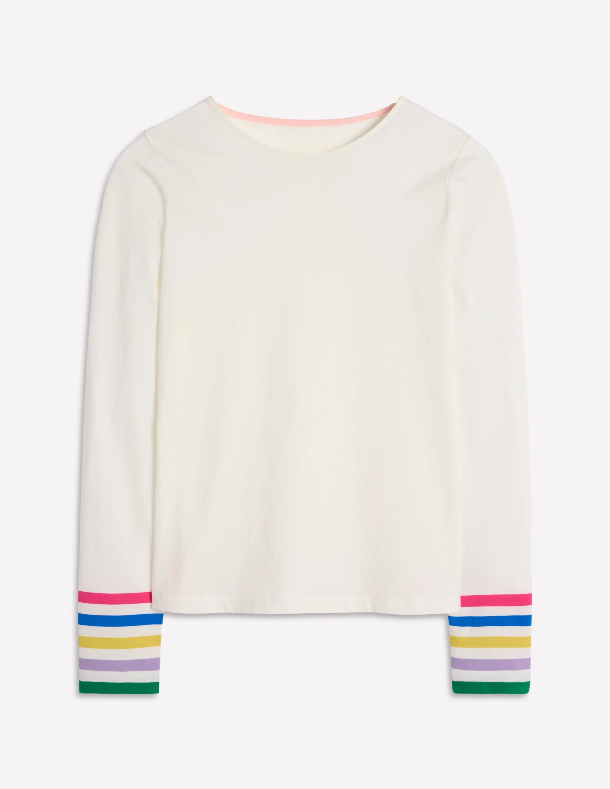 Stripe Cuff Top-Ivory Rainbow Stripe Cuff - Image 5