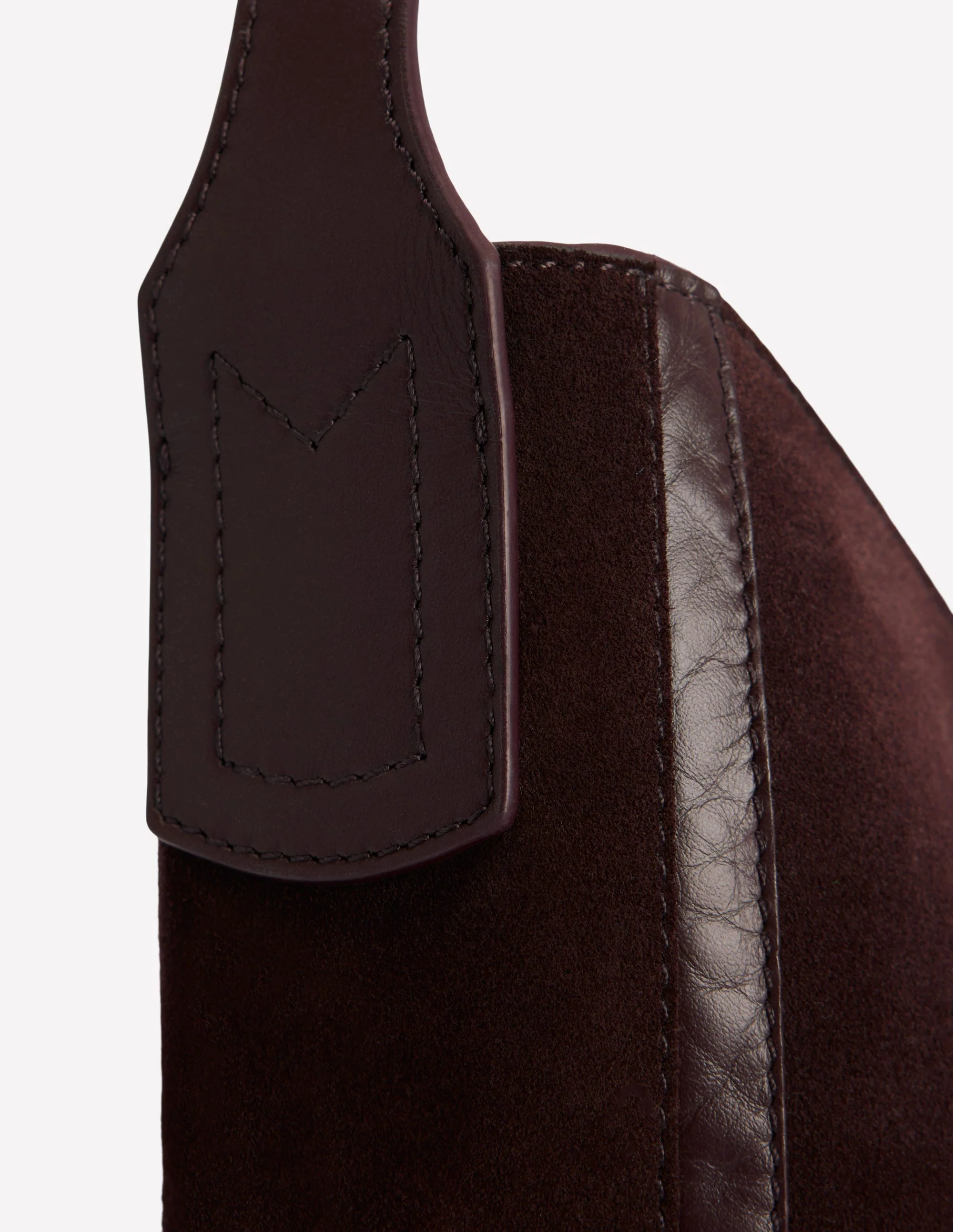 Suede Hobo Bag-Bitter Chocolate - Image 6