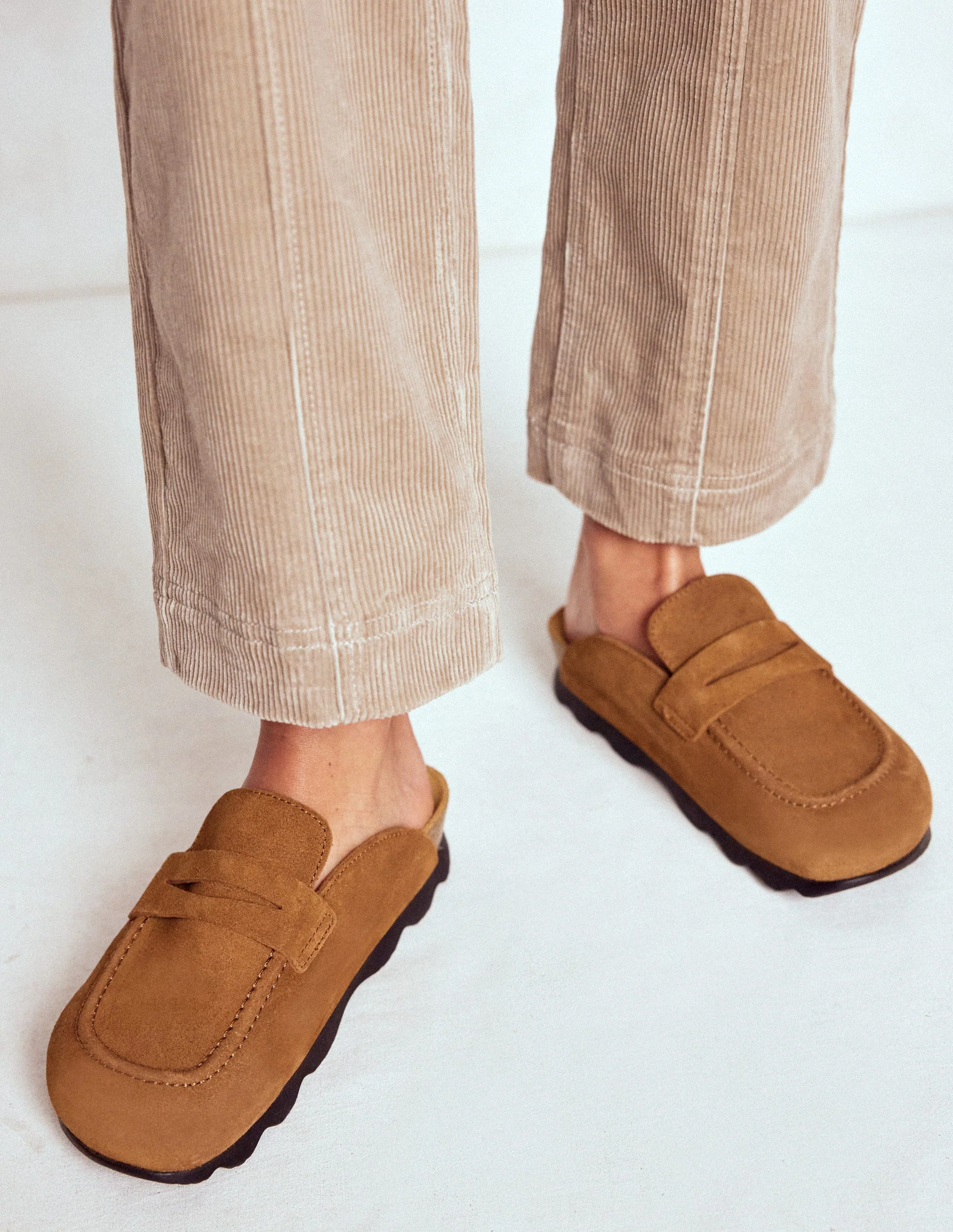 Suede Mule Clog-Raw Umber - Image 2