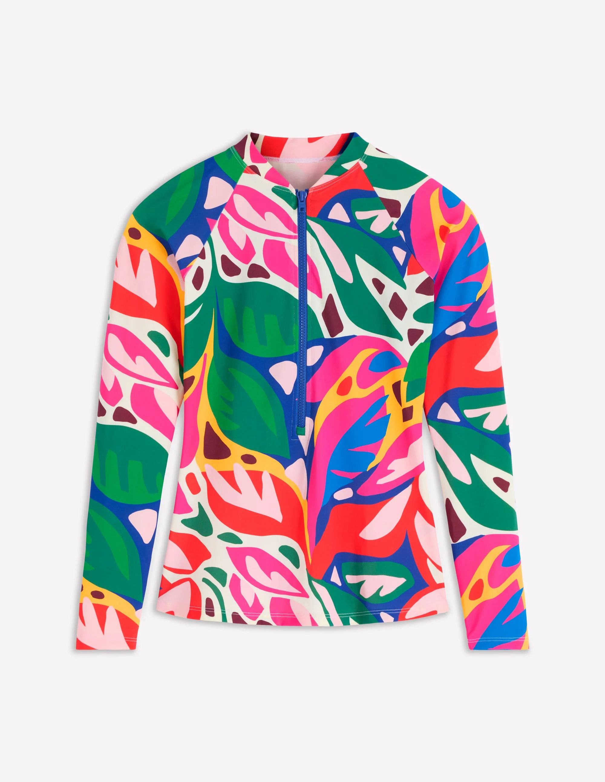 Sun Safe Raglan Rash Vest-Multi, Leafy Cascade - Image 5