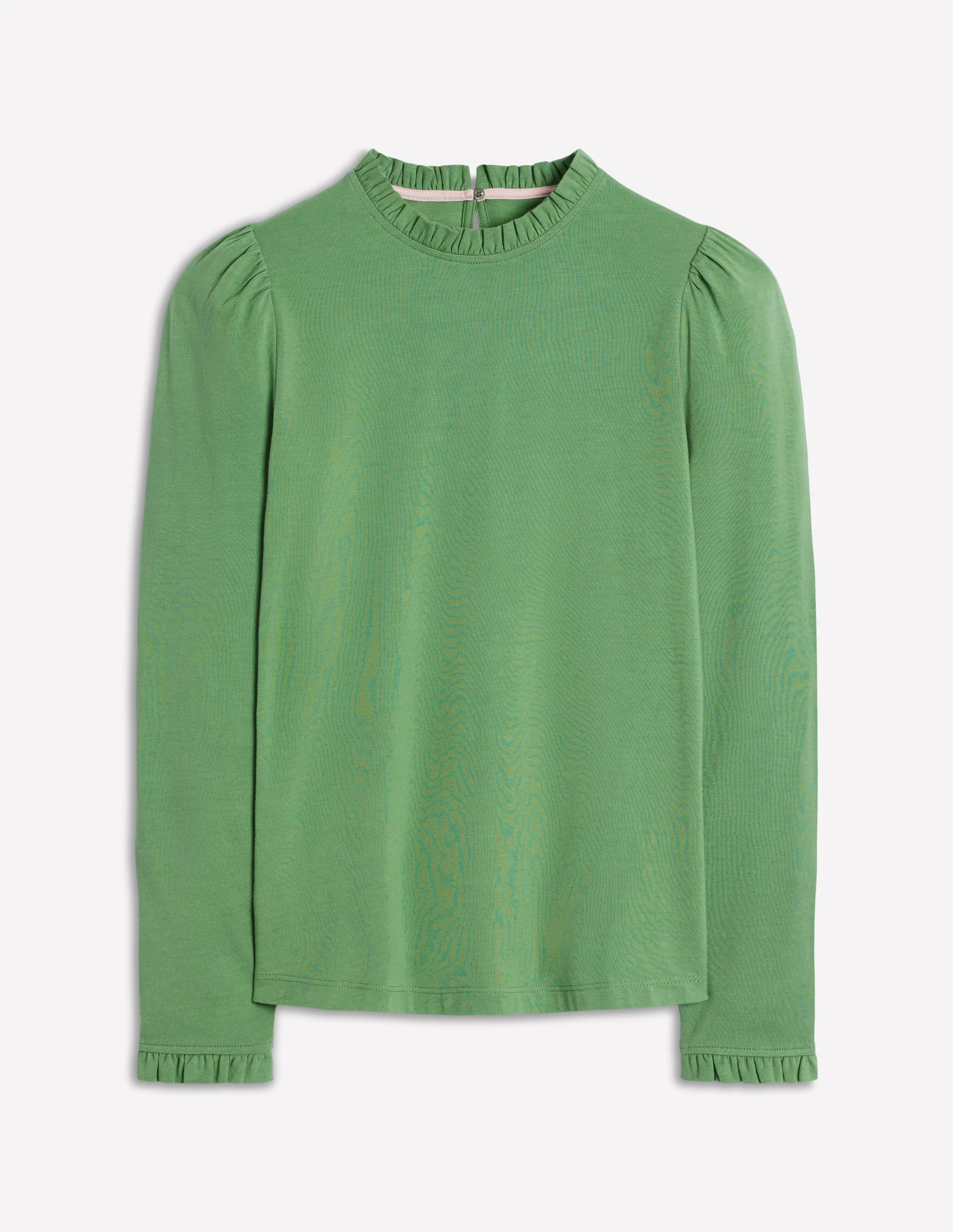 Supersoft Frill Detail Top-Newt Green - Image 5