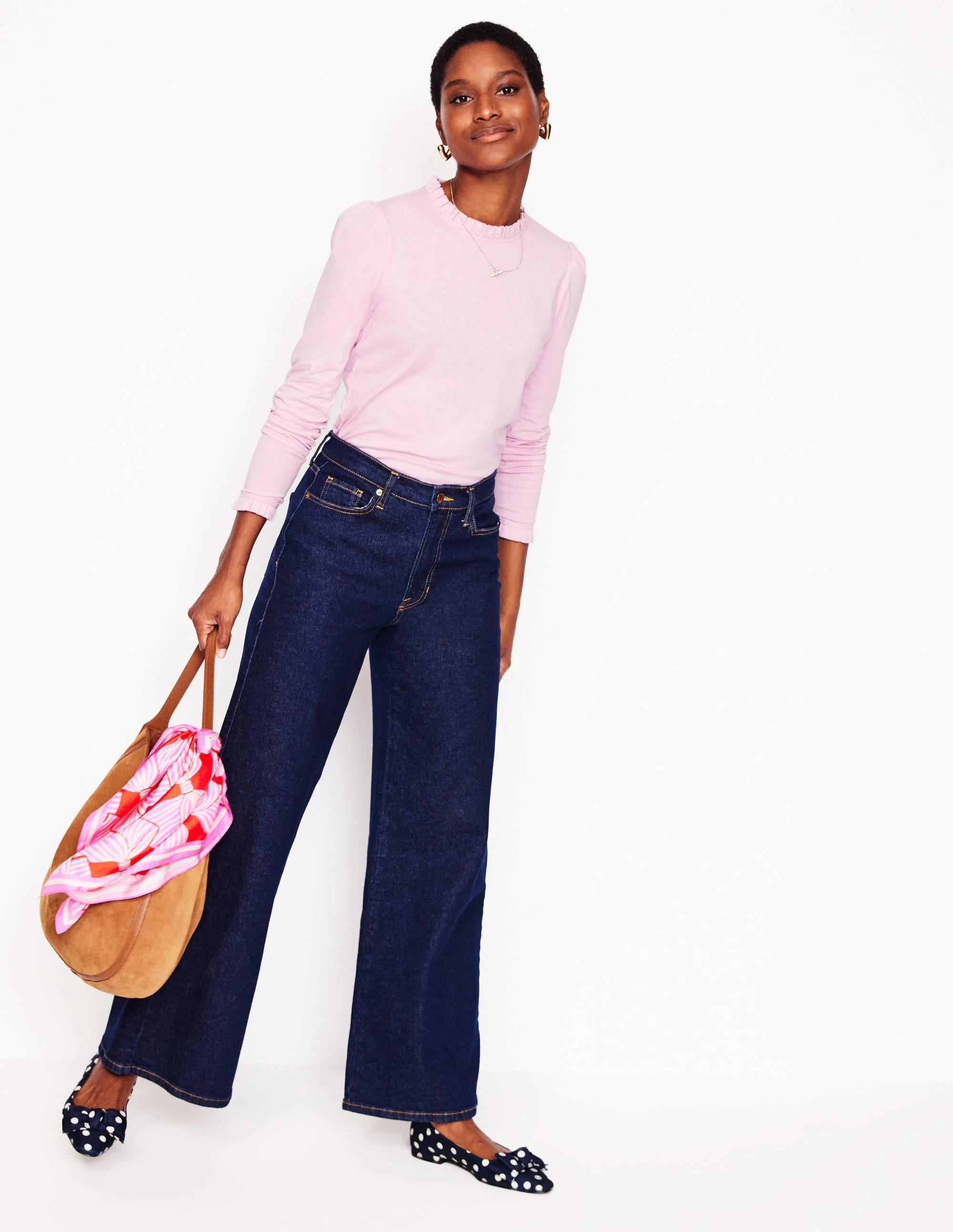 Supersoft Frill Detail Top-Soft Lavender - Image 4