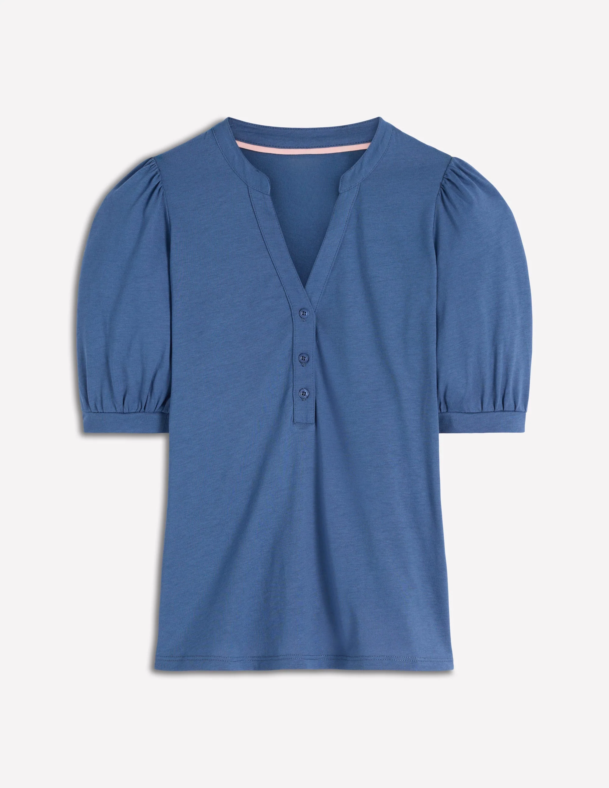 Supersoft Short Sleeve Henley-Denim Blue - Image 5