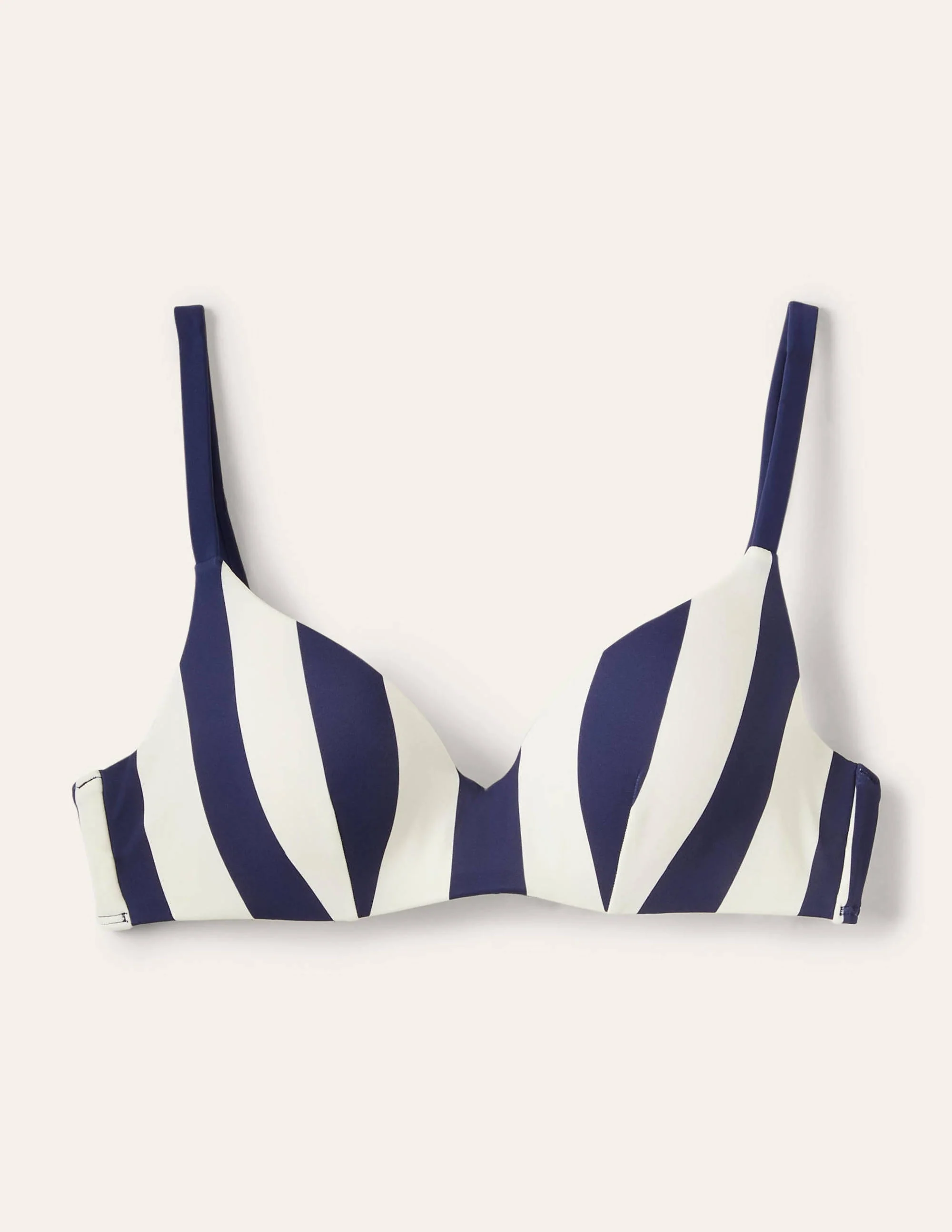 Sweetheart Cup Size Bikini Top-French Navy, Ivory Stripe - Image 5