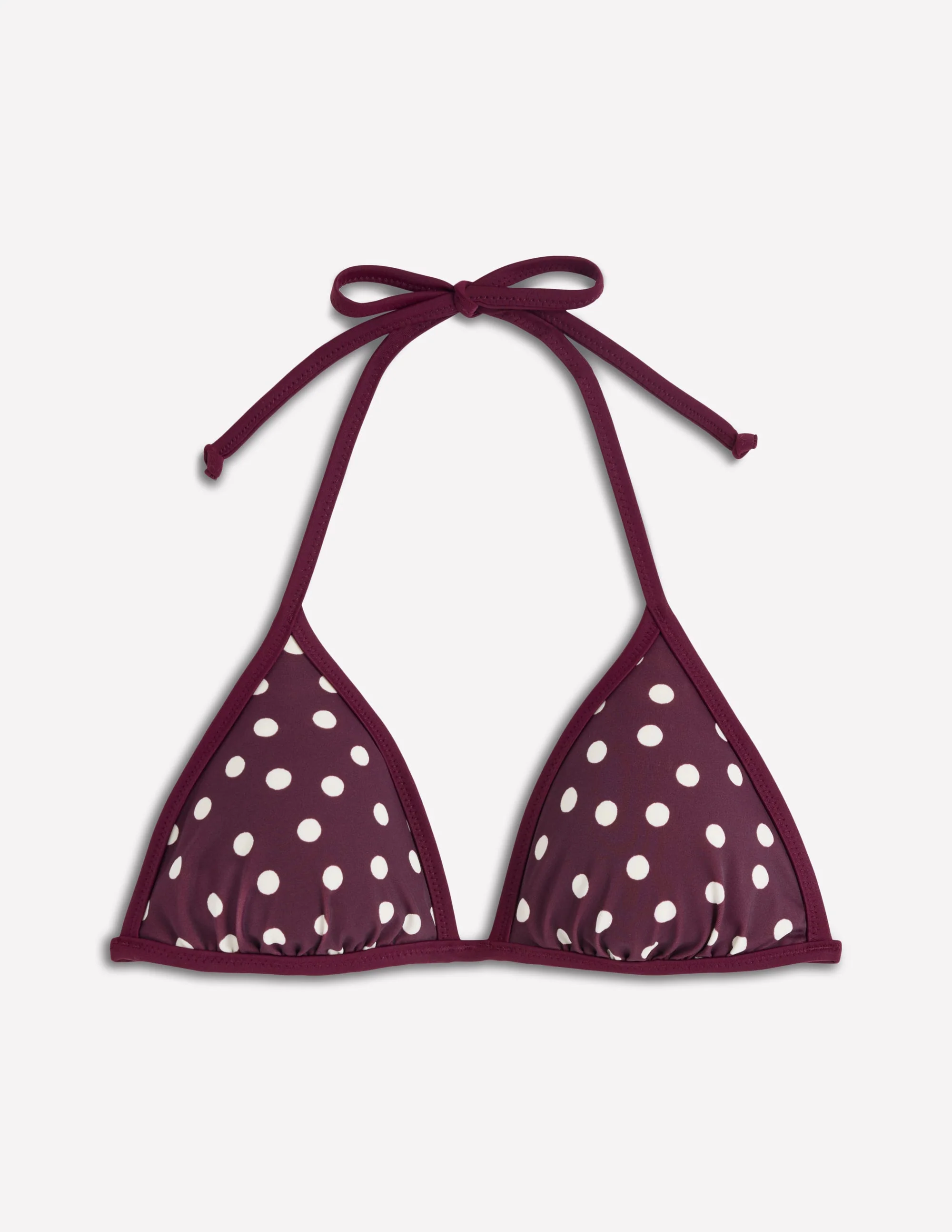 Symi Reversible Bikini Top-Chocberry, Stripe & Dot - Image 5