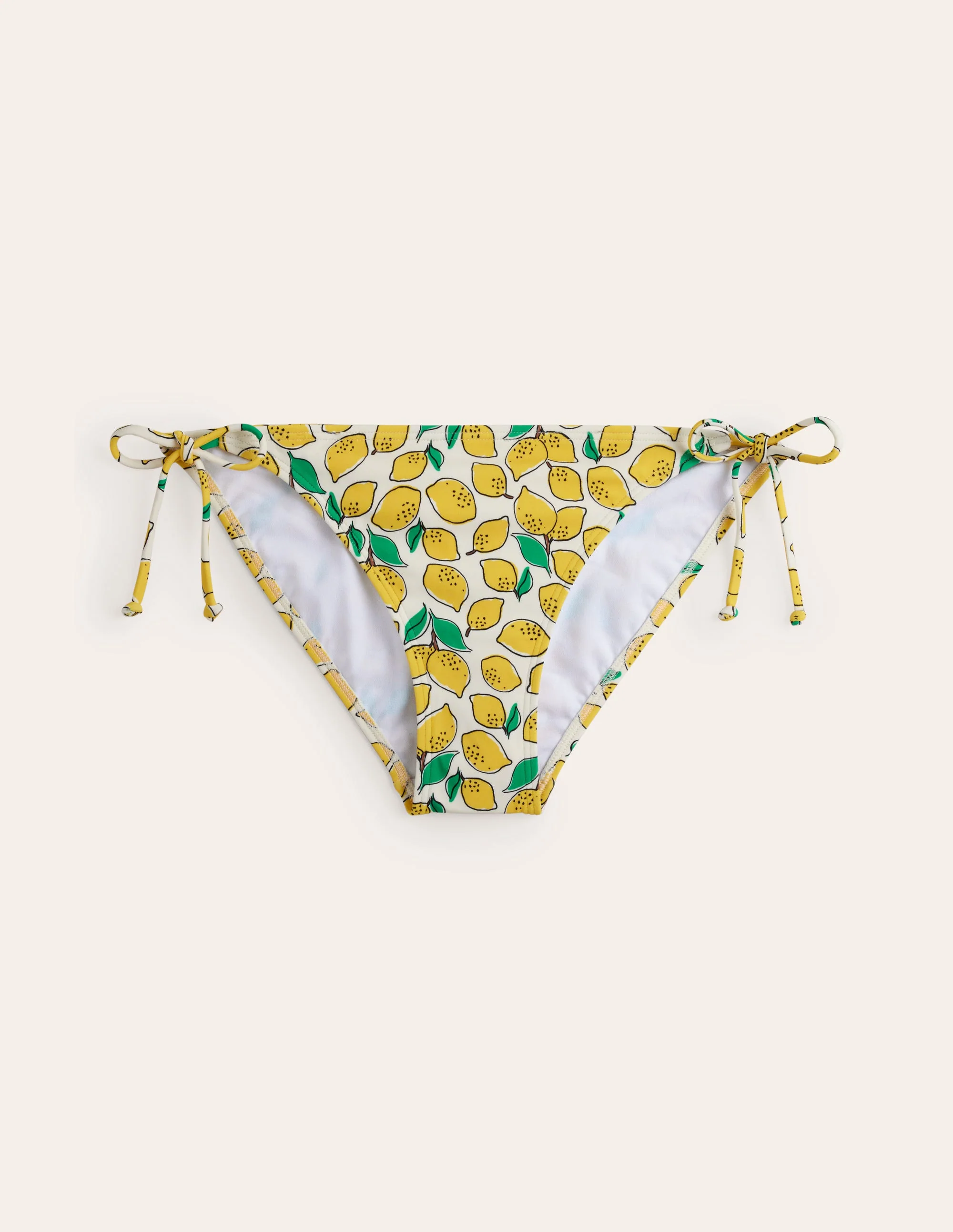 Symi String Bikini Bottoms-Ivory, Lemons - Image 6